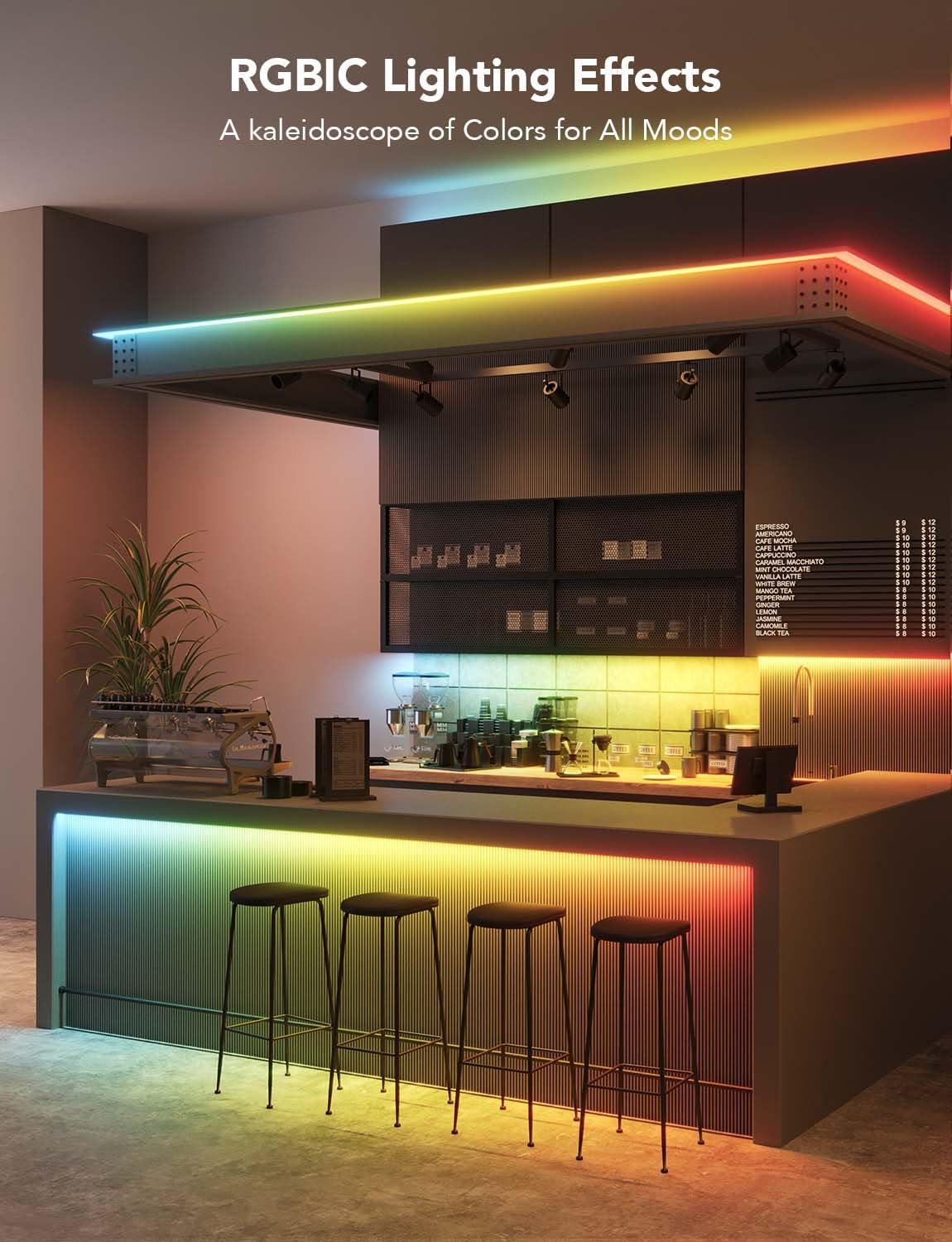 Govee RGBIC LED Strip Lights, Smart LED Lights for Bedroom, Bluetooth LED Lights APP Control, DIY Multiple Colors on One Line, Color Changing LED Strip Lighting Music Sync, Home Decor, 16.4ft - Image 9