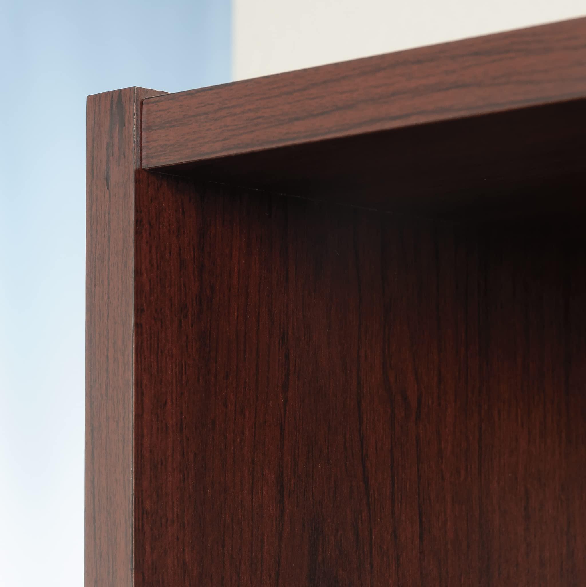 Sauder Beginnings 5-Shelf Bookcase, Bookshelf with Adjustable Storage Shelves, in Brook Cherry - Image 6