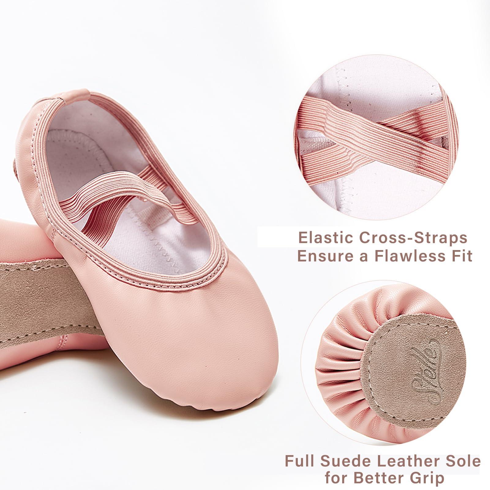 Stelle Ballet Shoes for Girls Toddler Dance Slippers Soft Leather Ballerina Boys Shoes for Toddler/Little Kid/Big Kid/Women - Image 4
