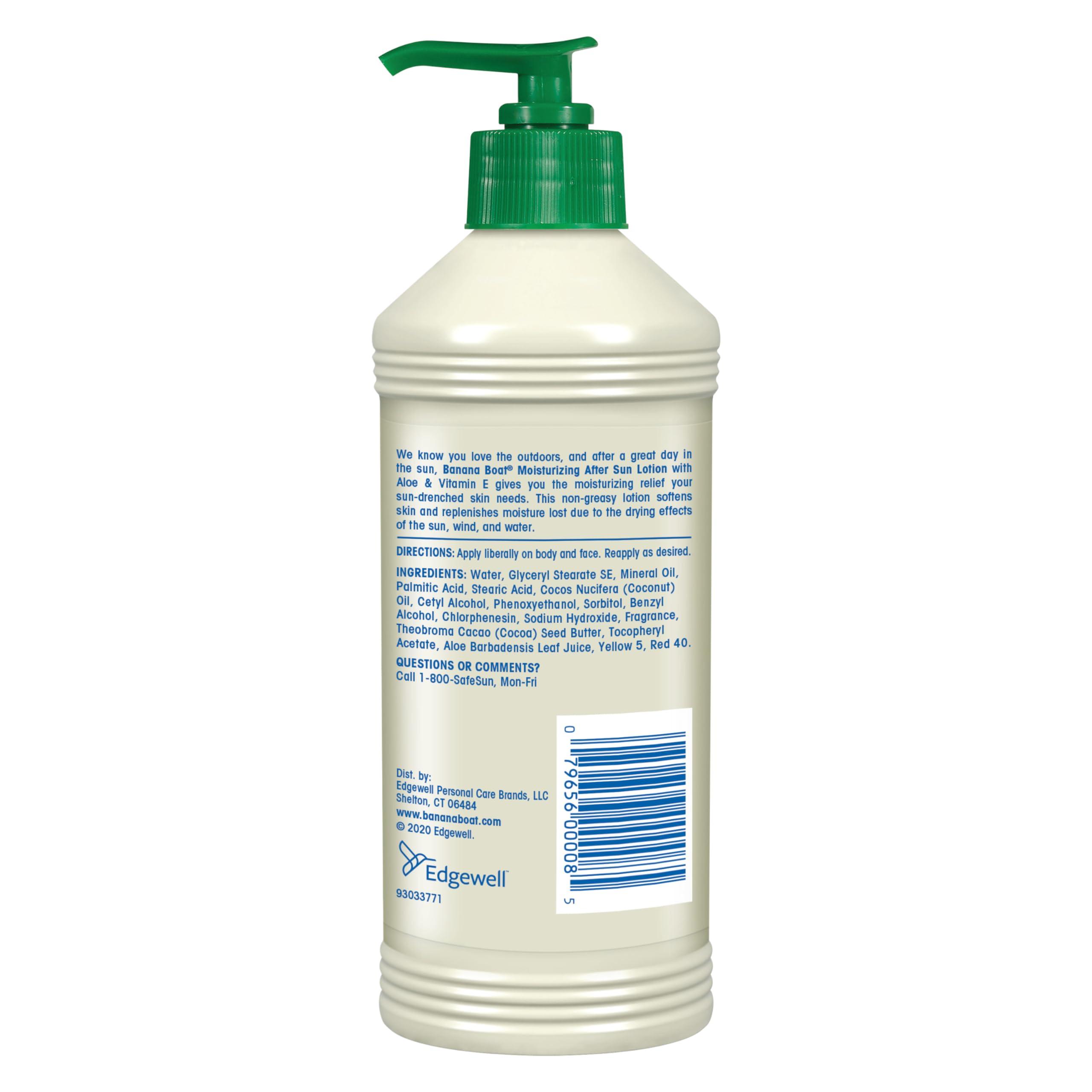 Banana Boat Moisturizing After Sun Lotion with Aloe and Vitamin E, 16oz | After Sun Care, Banana Boat After Sun Lotion, Sunburn Relief, 16oz - Image 2