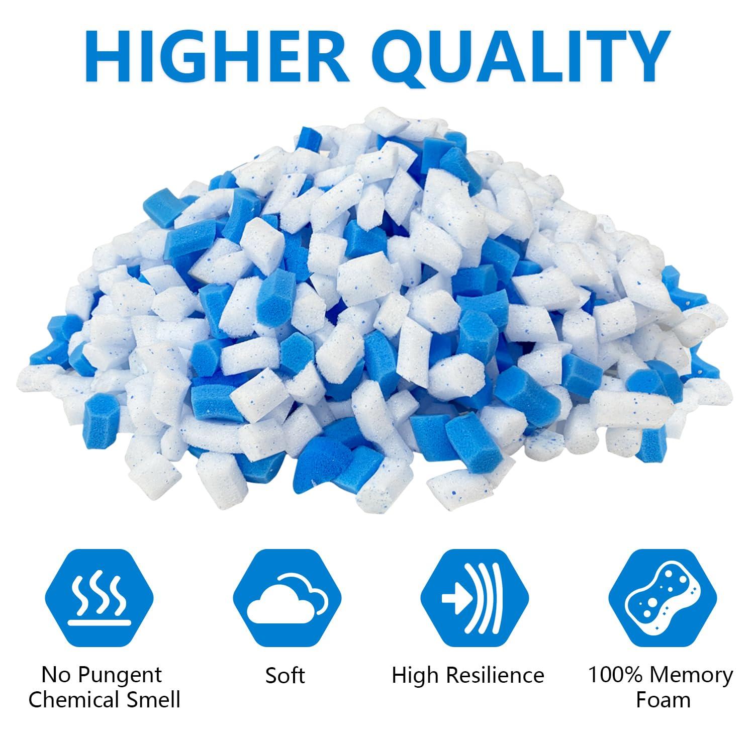 Hem Dgpsy 10lbs Shredded Gel Memory Foam Filling for Bean Bag Chair, Real Memory Foam Stuffing for Cooling Pillow, Couch, Pouf Beanbag Chair, Dog Bed, Cushion, Art Crafts - Image 2