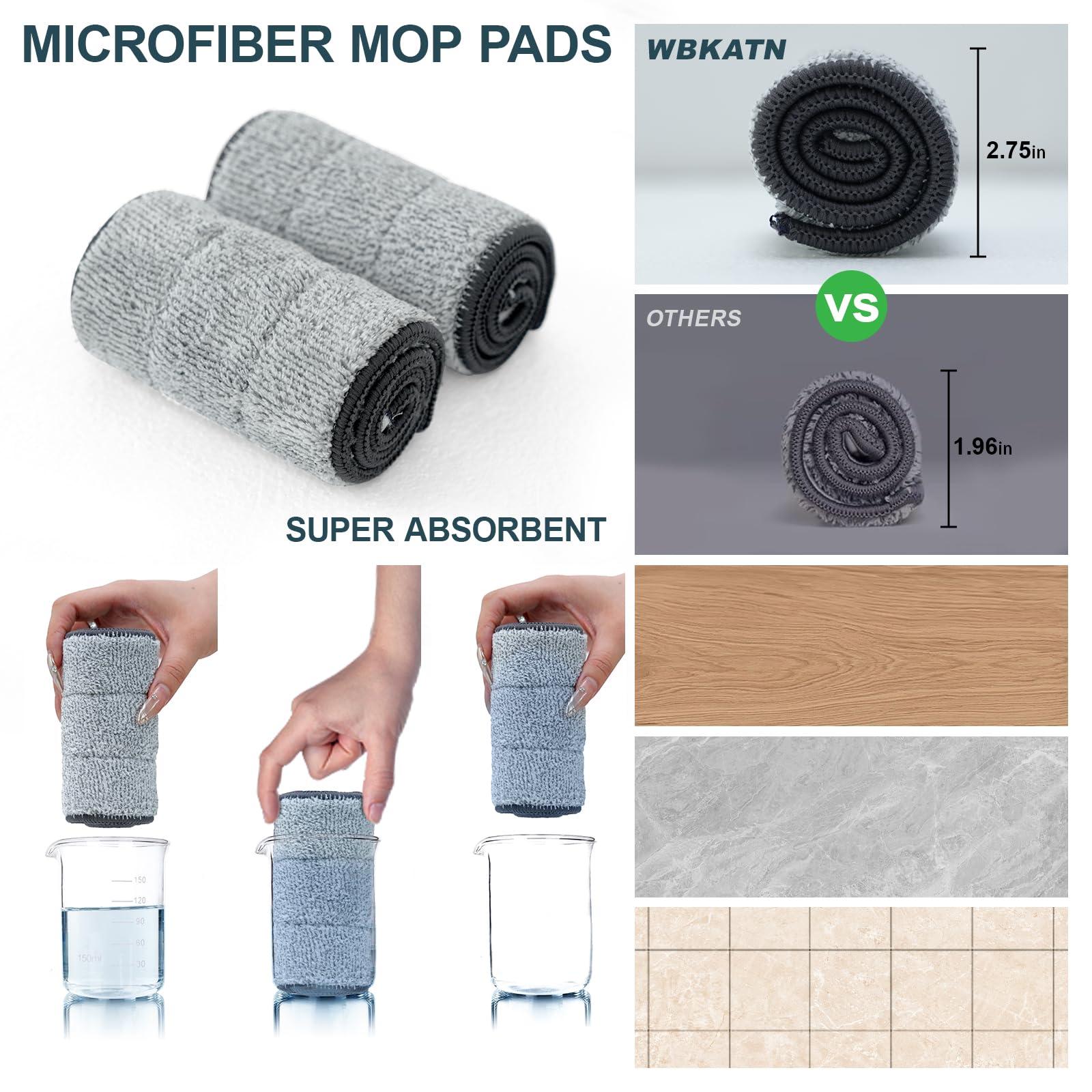 Mop and Bucket with Wringer Set for Home, Sturdy Aluminium Mops for Floor Cleaning, Large Flat Mopping Bucket System, Wall Cleaner with 4 Microfiber Pads - Image 8