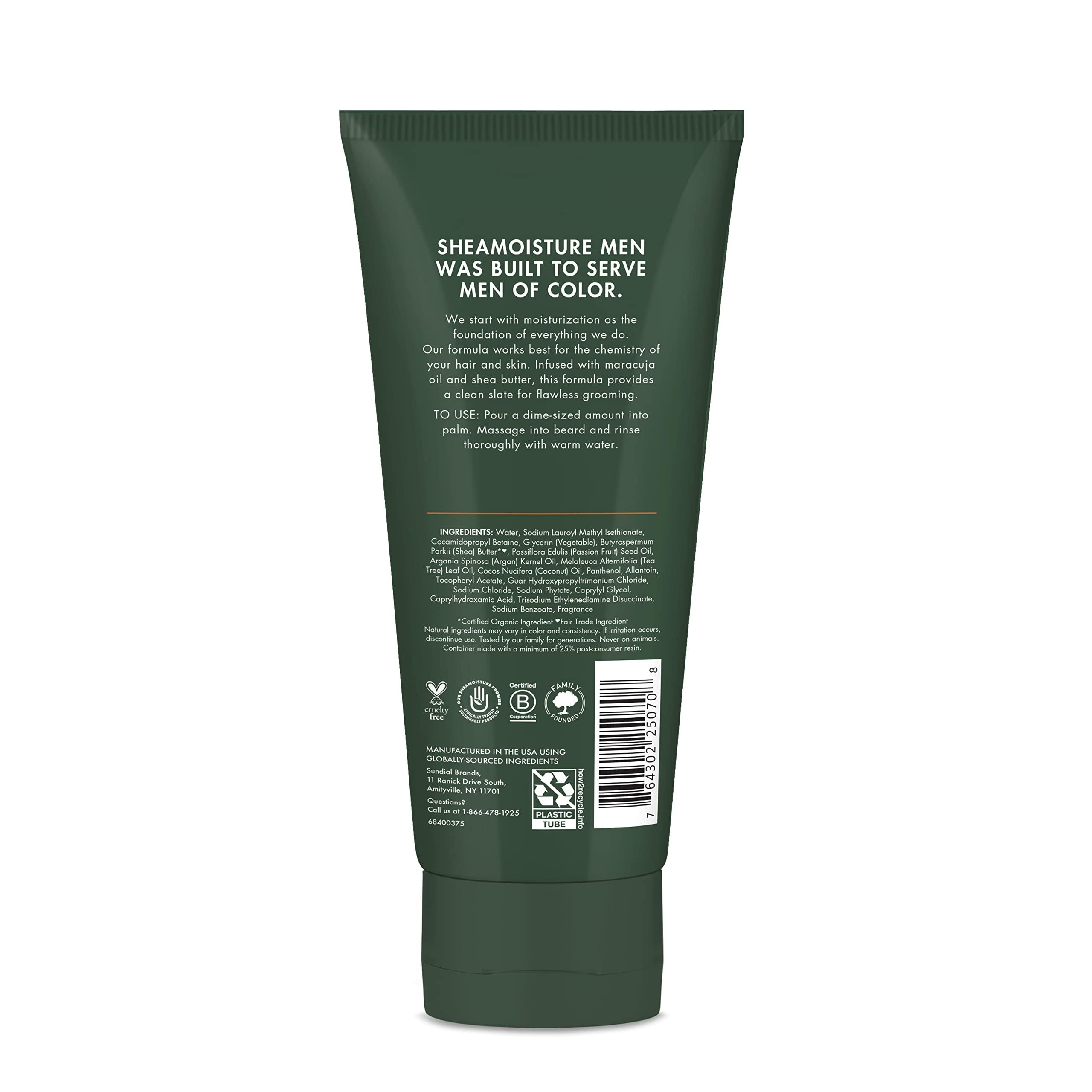 SheaMoisture Beard Wash for Full Beards - Maracuja Oil & Shea Butter to Deep Clean and Refresh - 6 oz - Image 2