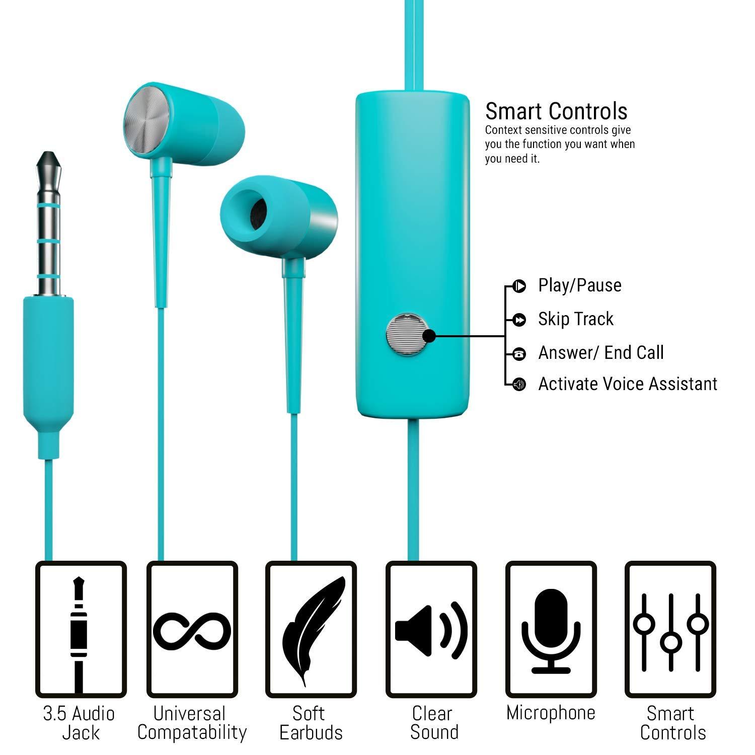 Orzly Switch Lite Accessories Bundle - Case & Screen Protector for Nintendo Switch Lite Console, USB Cable, Games Holder, Grip Case, Headphones, Thumb-Grip Pack & More (Gift Pack - Turquoise Blue) - Image 7