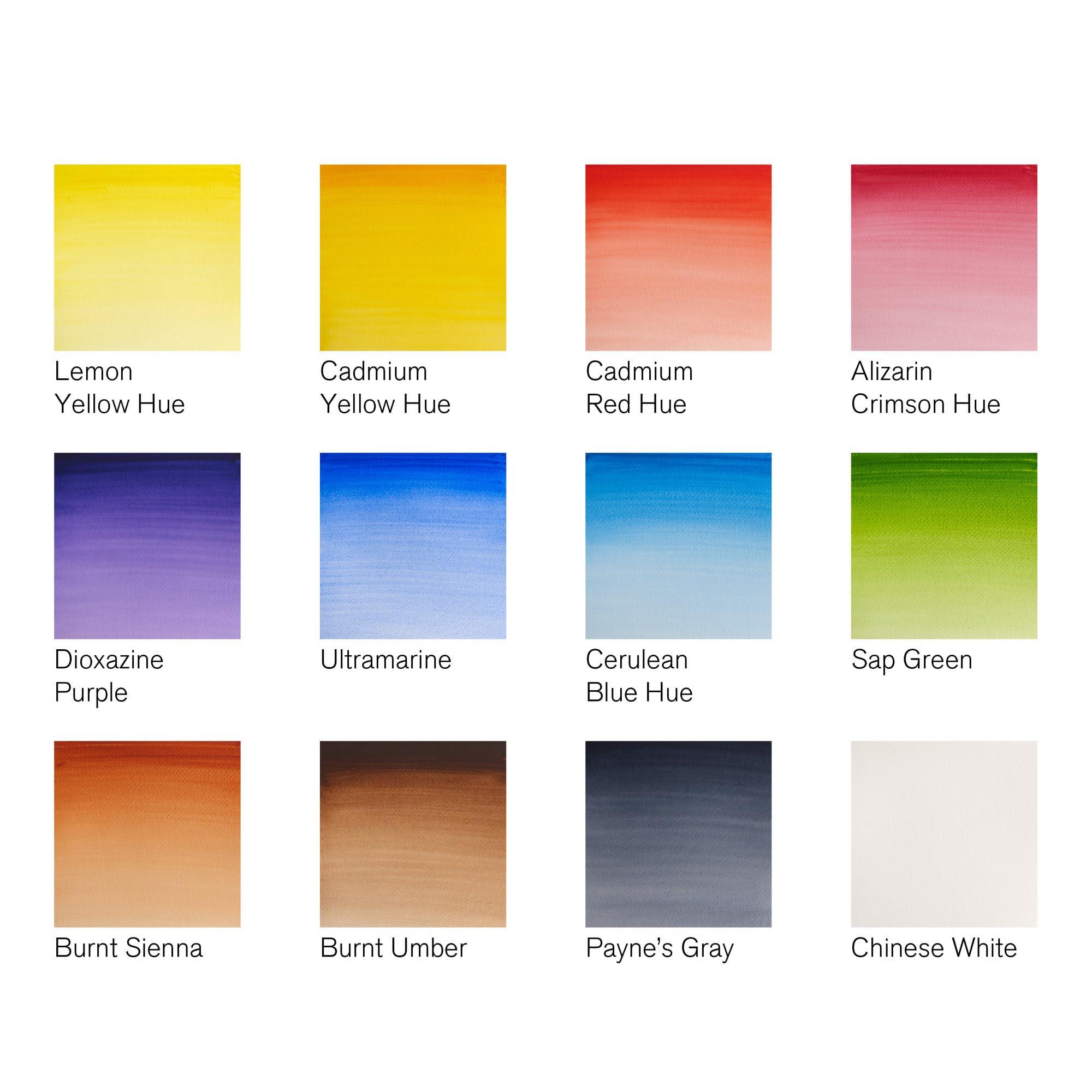 Winsor & Newton Cotman Watercolor Paint Set, Field Pocket Set, 12 Half Pan w/ Brush, Sponge, Bottle - Image 4