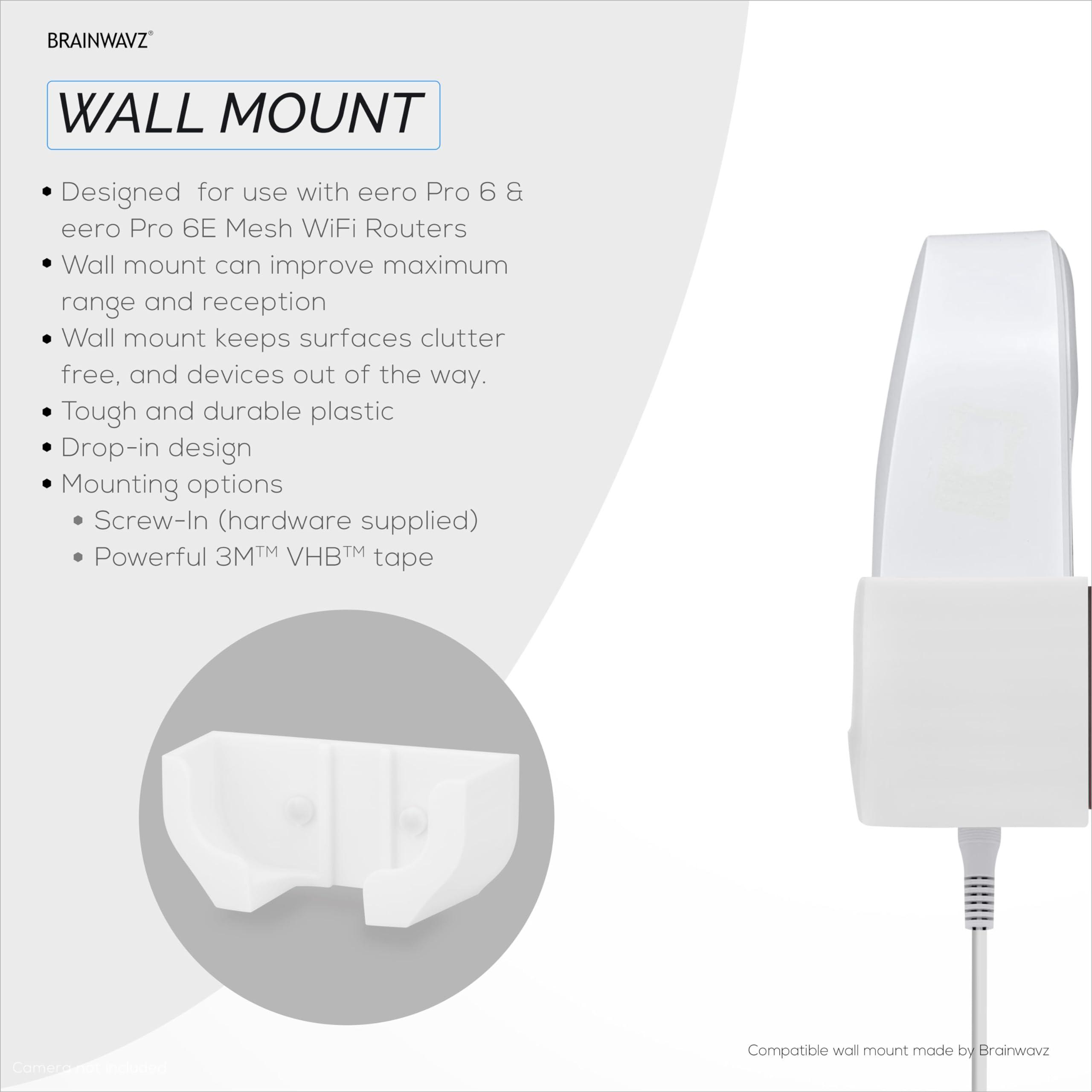Drill Free Wall Mount for EERO Pro 6 & EERO Pro 6E Mesh WiFi Router (Not Compatible with Other EERO Models), Strong VHB Adhesive, Easy Install Holder Bracket, No Mess, Increase Range & Reduce Clutter - Image 6