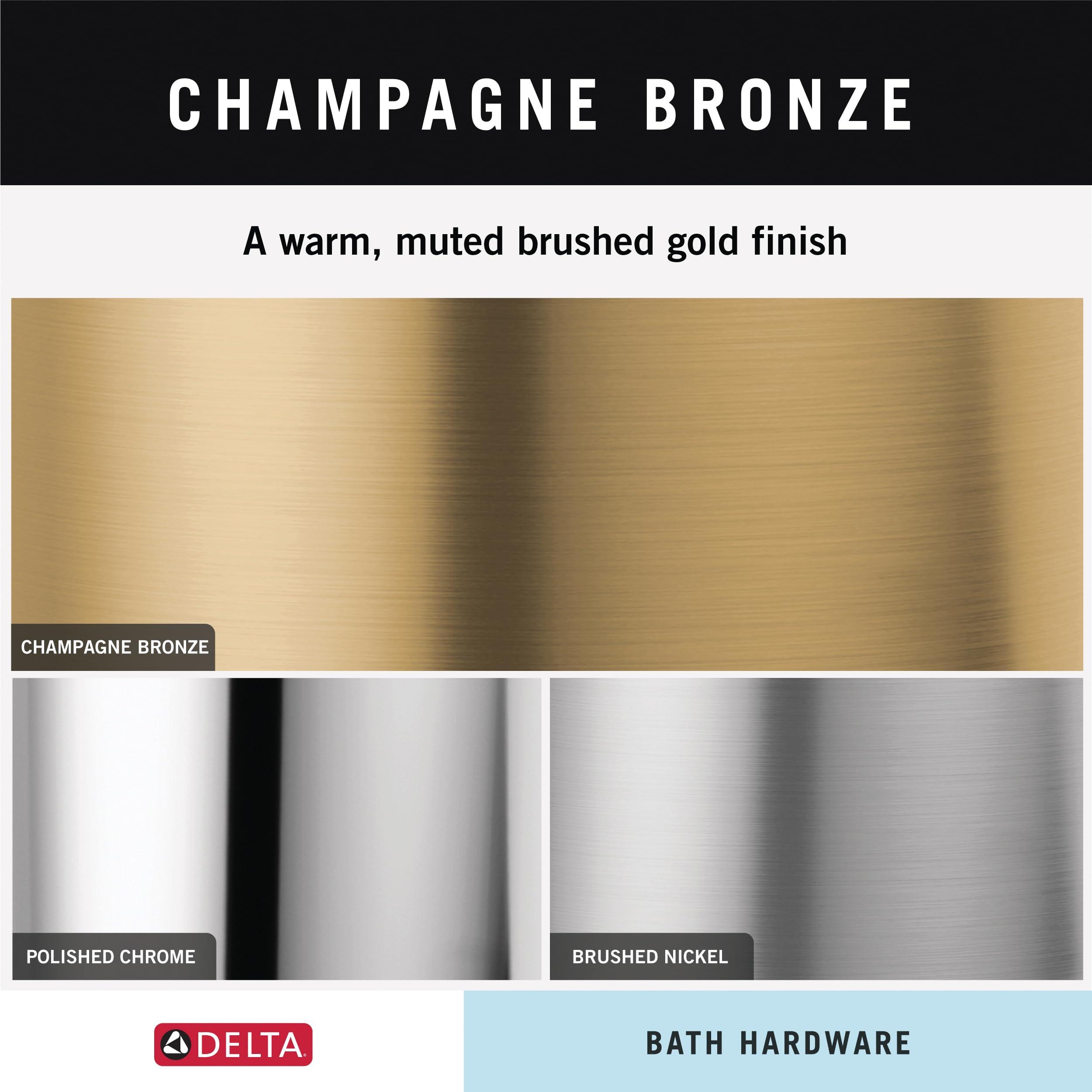 Delta Trinsic (1-Pack) Toilet Paper Holder Champagne Bronze Tissue Roll Holder for Bathroom Organization and Storage Single Post Toilet Tissue Holder Wall Bathroom Accessories 75950-CZ - Image 4