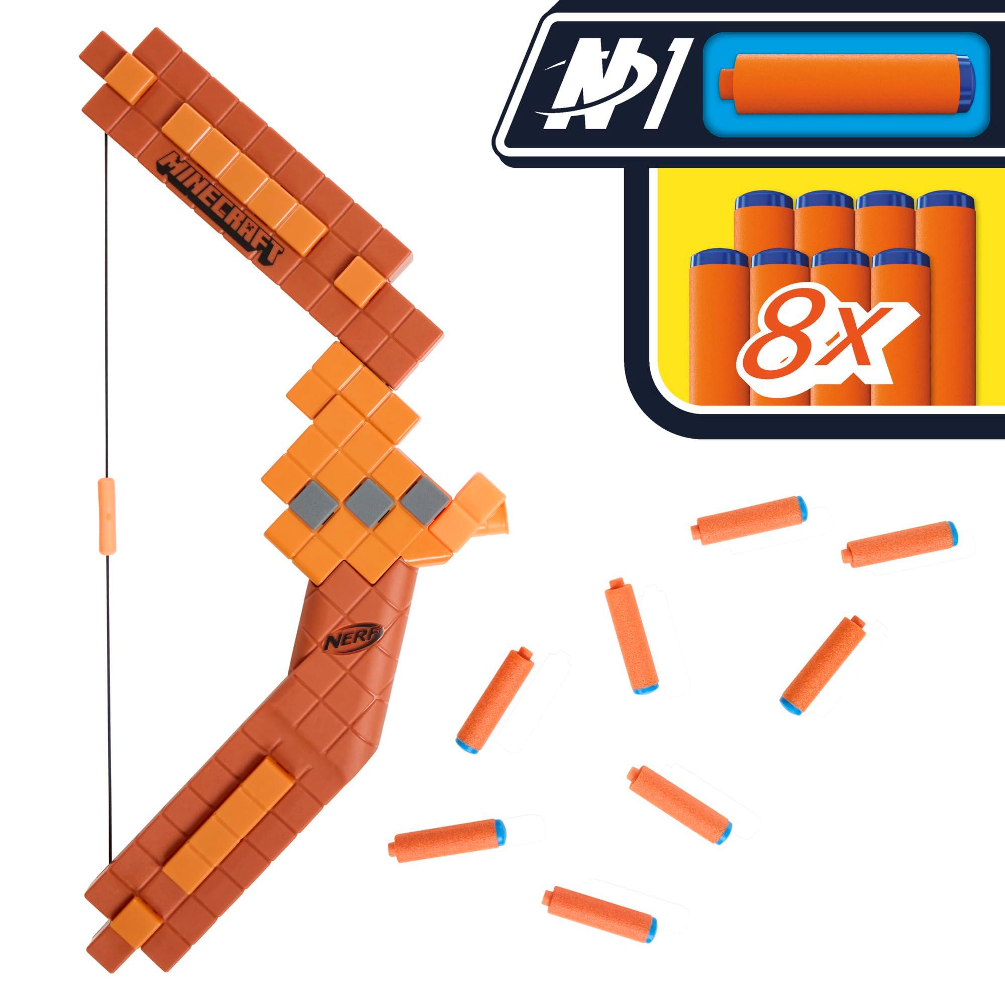 Nerf Minecraft Bow Dart Blaster, Pull-Back String Priming, 8 Nerf N1 Compatible Only with N1 Dart Blasters, Ages 8+ - Image 9