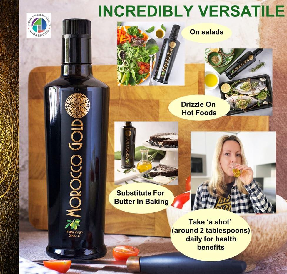 Morocco Gold New Harvest Extra Virgin Olive Oil Early Harvest – Cold Pressed – Polyphenol Rich 652mg/kg EVOO Fresh Harvest Pure and Natural. 500ml/17 Fl Oz - Image 6