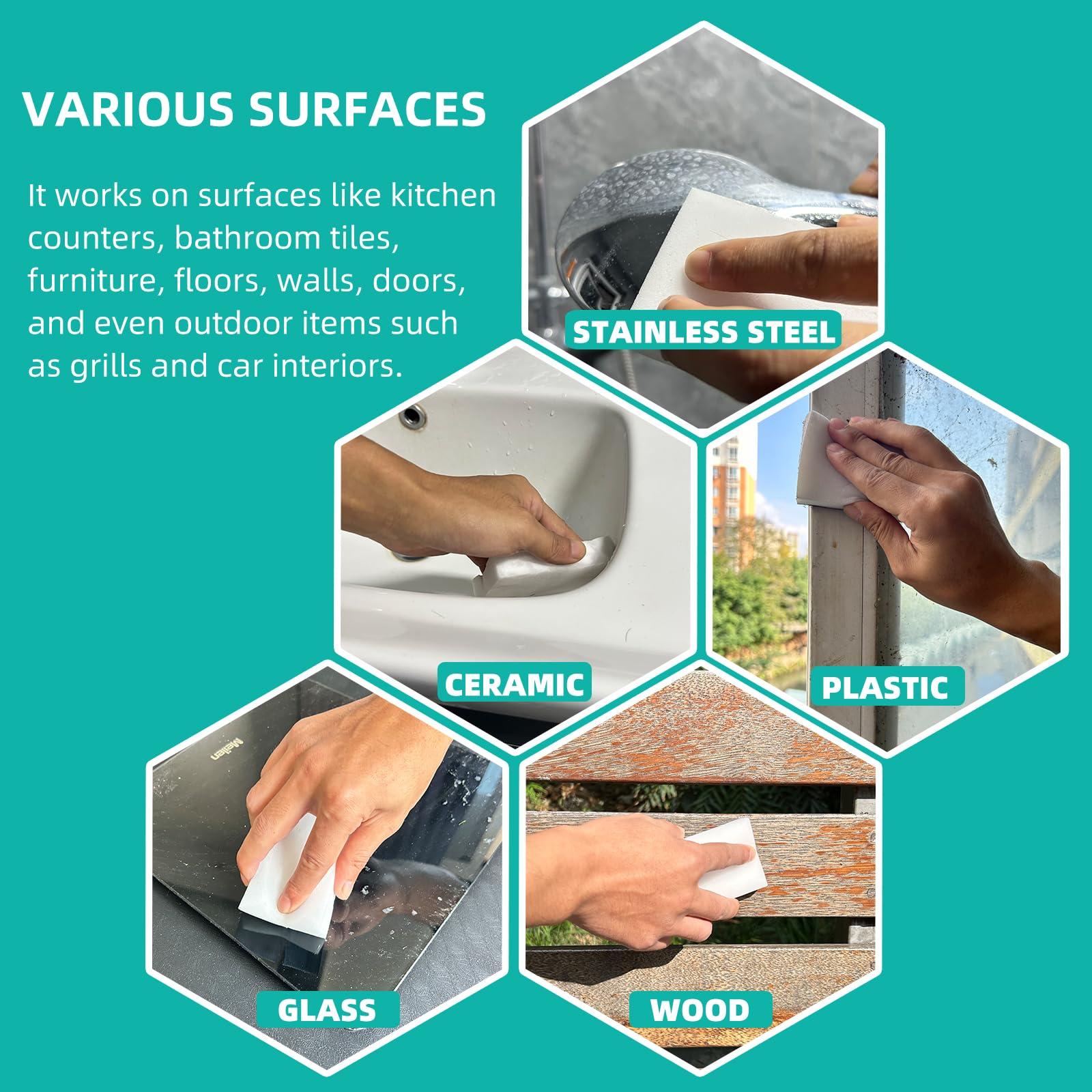 RongrongJIE Magic Sponge Eraser, 51 Pcs Melamine Foam Sponges in Bulk, Multi-Functional Household Scrub Cleaning Pads for Kitchen, Bathroom, Furniture, Tub, Sink, Floors, Baseboards, Shoes, Walls - Image 4