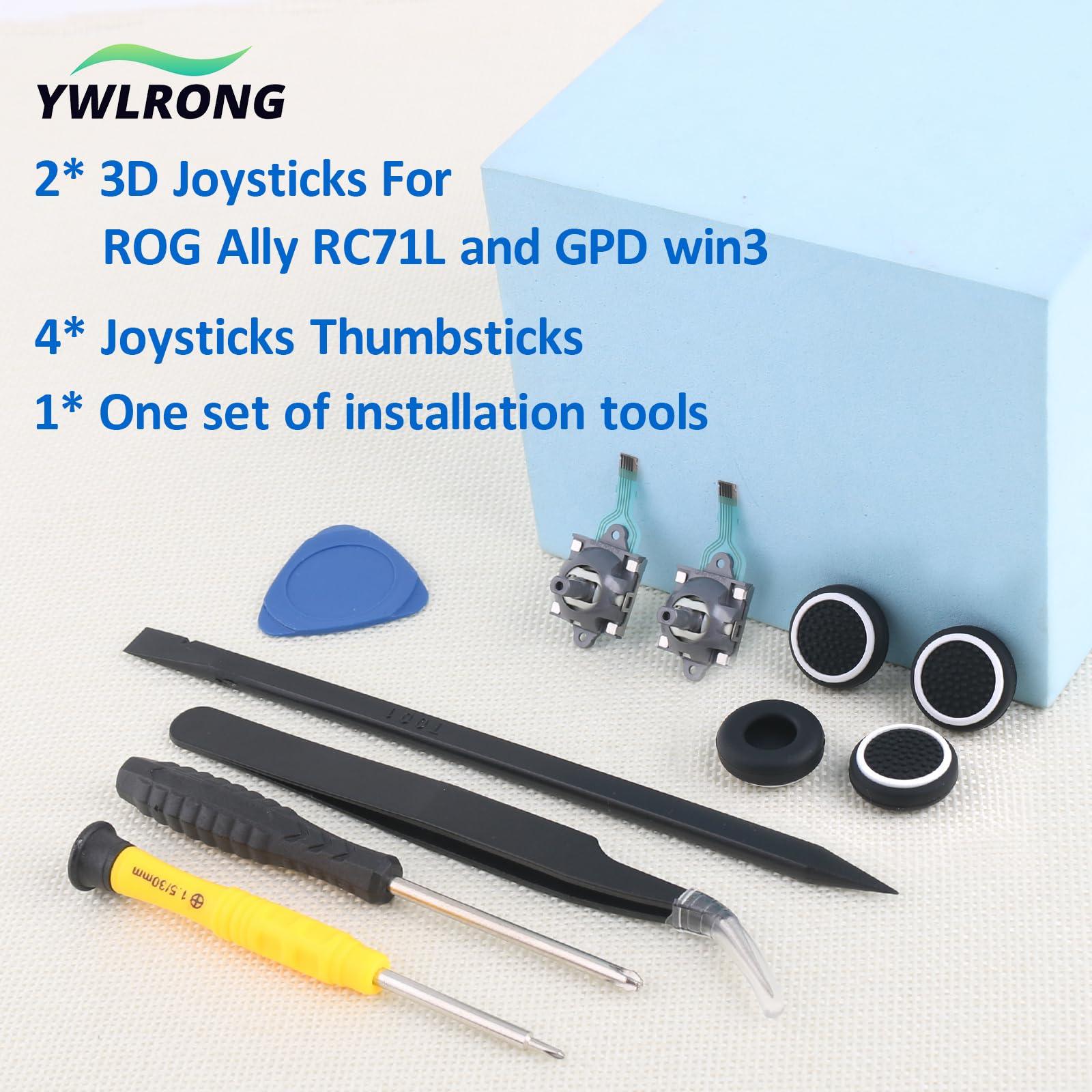 YWLRONG 2Pack Joysticks for Asus ROG Ally RC71L Handheld Console Joystick Replacement for GPD win3 Windows 10 Handheld Laptop Thumb Sticks Joystick Replace Accessories Parts with Repair Tools - Image 7