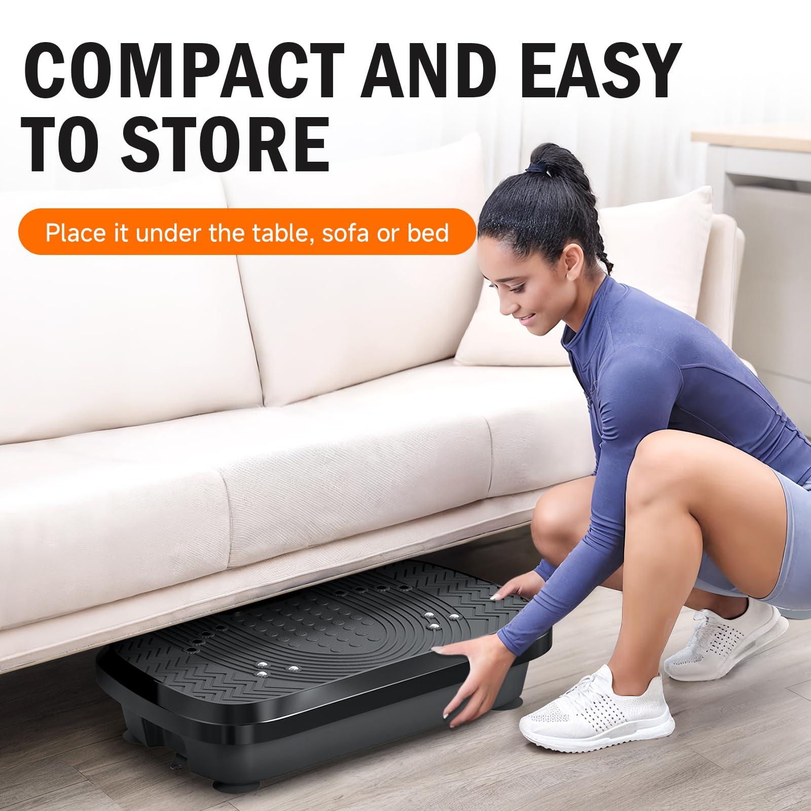 Vibration Plate Exercise Machine, Whole Body Workout Vibration Plate for Lymphatic Drainage, 240 Adjustable Speeds Power Vibrating Plate Home Fitness Platform for Shaping, Max Weight 330lbs - Image 8