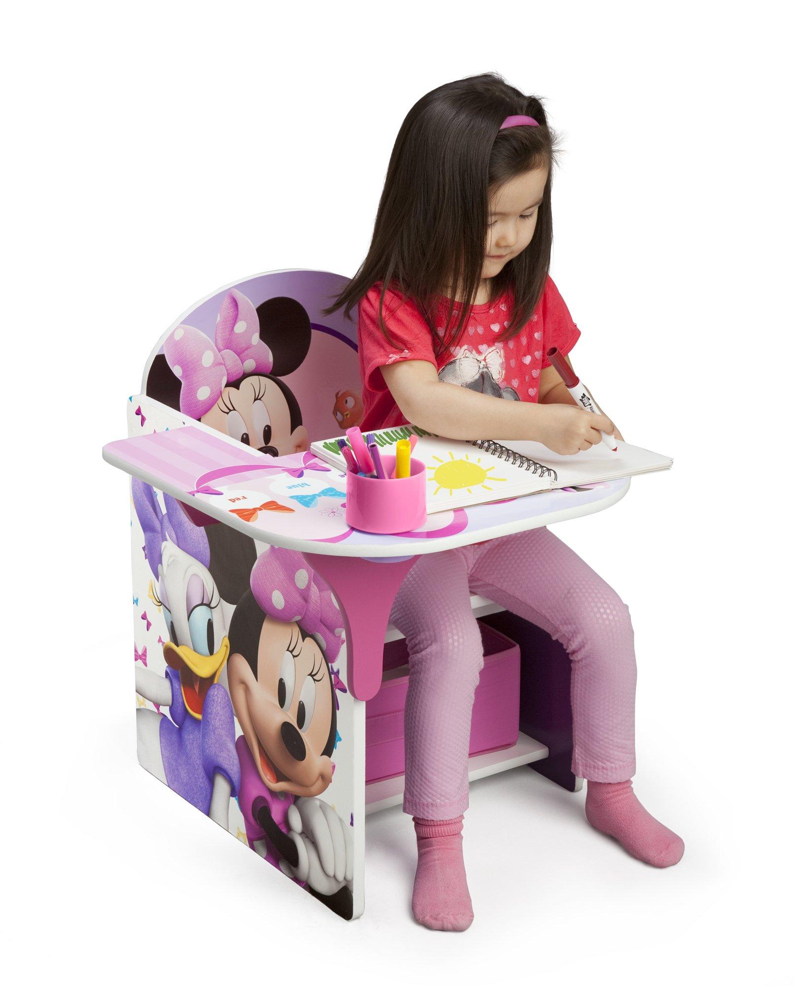 Delta Children Chair Desk With Storage Bin, Disney Minnie Mouse - Image 4