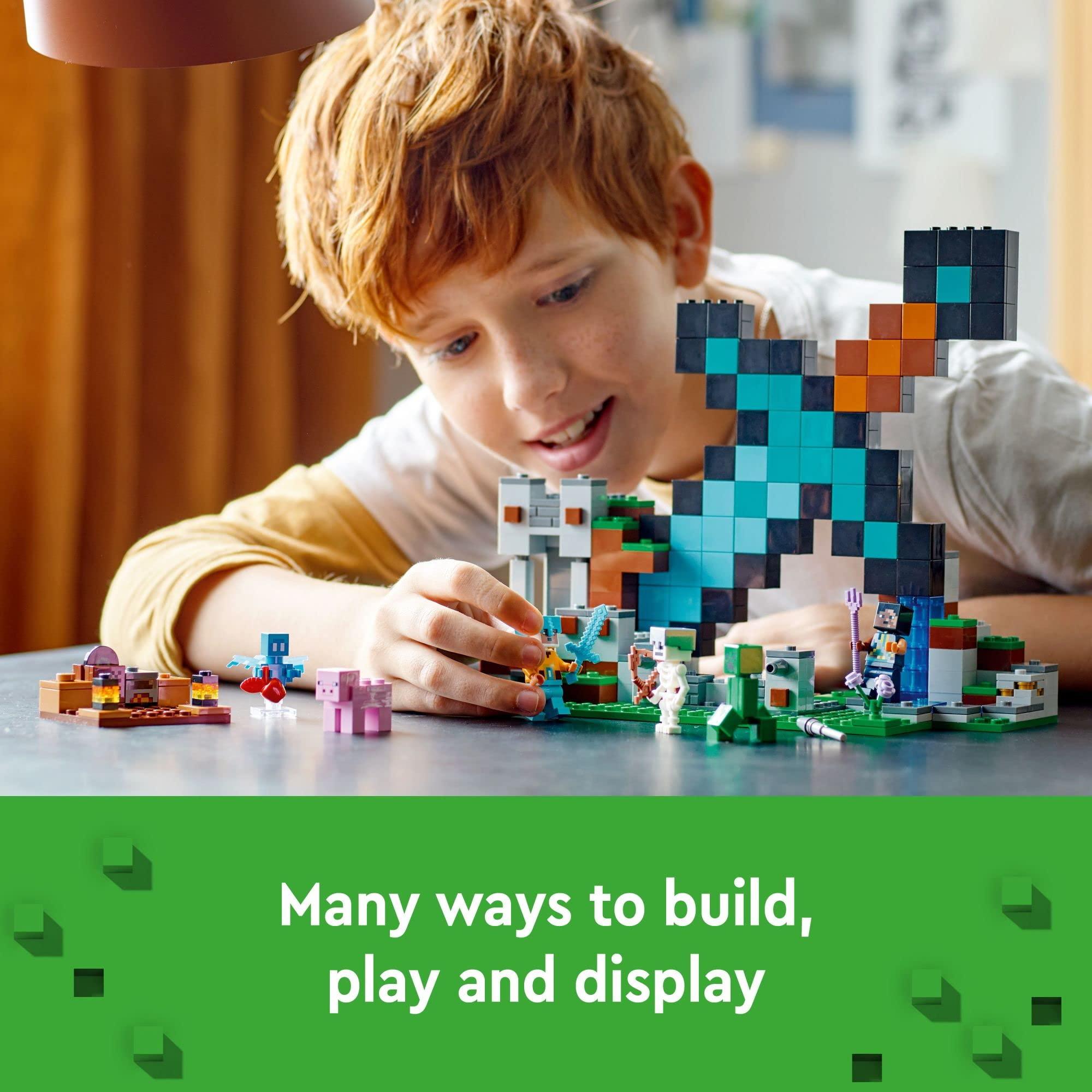 LEGO Minecraft The Sword Outpost 21244 Building Toys - Featuring Creeper, Warrior, Pig, and Skeleton Figures, Game Inspired Toy for Fun Adventures and Play, Gift for Kids, Boys, and Girls Ages 8+ - Image 3