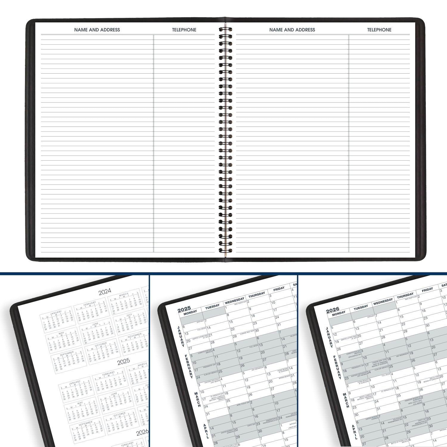 AT-A-GLANCE 2025 Planner, Monthly, 15-Month, 9" x 11", Large, Black (702600525) - Image 8