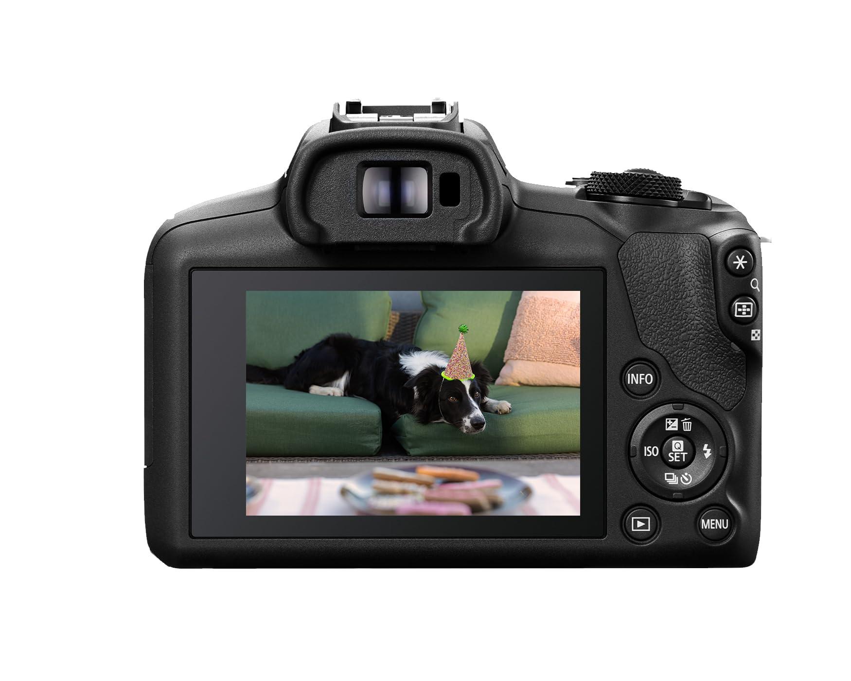 Canon EOS R100 Mirrorless Camera RF-S18-45mm F4.5-6.3 is STM Lens Kit, 24.1 Megapixel CMOS (APS-C) Sensor, 4K Video, RF Mount, Black - Image 3