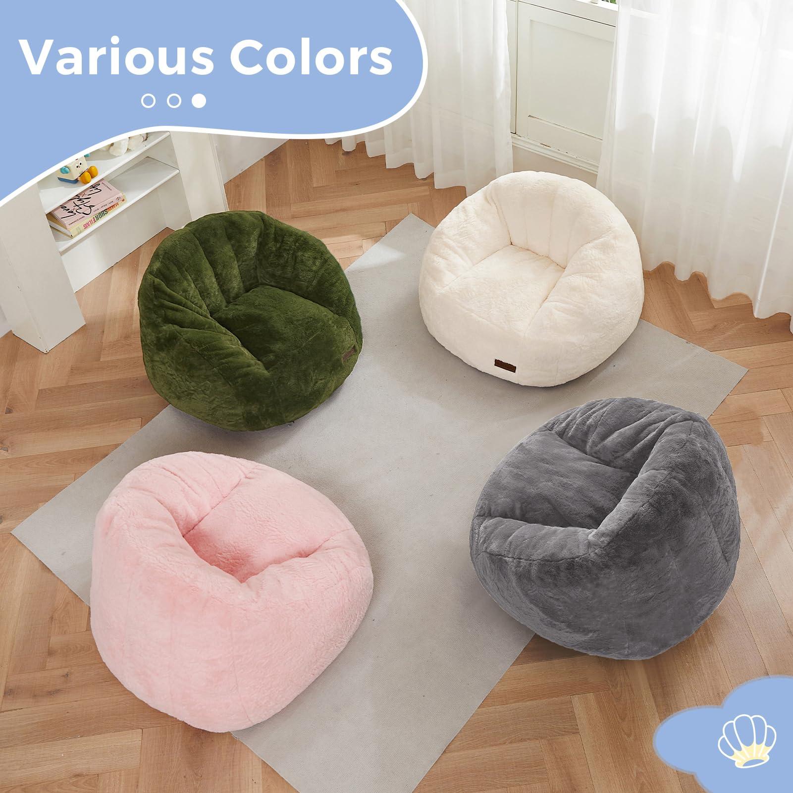 MAXYOYO Bean Bag Chair for Kids, Shell Shaped Bean Bag Couch for Boys and Girls, Toddler Chair Bean Bag Sofa for Playroom, Nursery Room, Green - Image 7