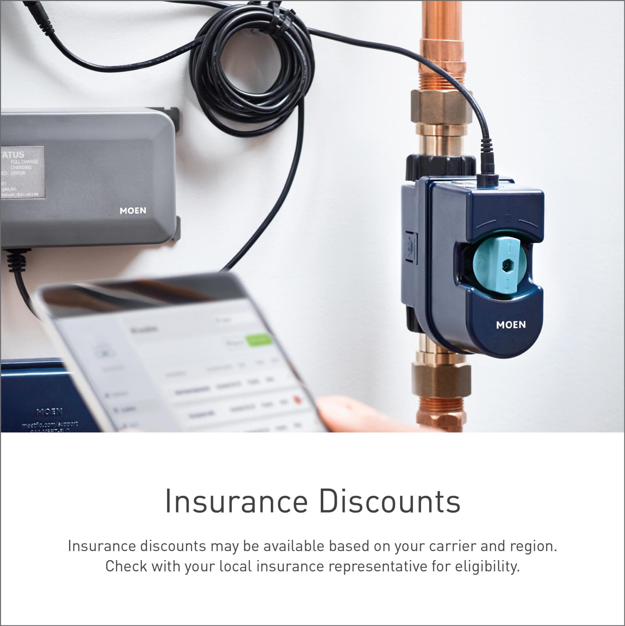 Moen Flo Smart Water Monitor and Automatic Shutoff Sensor, Wi-Fi Connected Water Leak Detector for 1-Inch Diameter Pipe, 900-006 - Image 8
