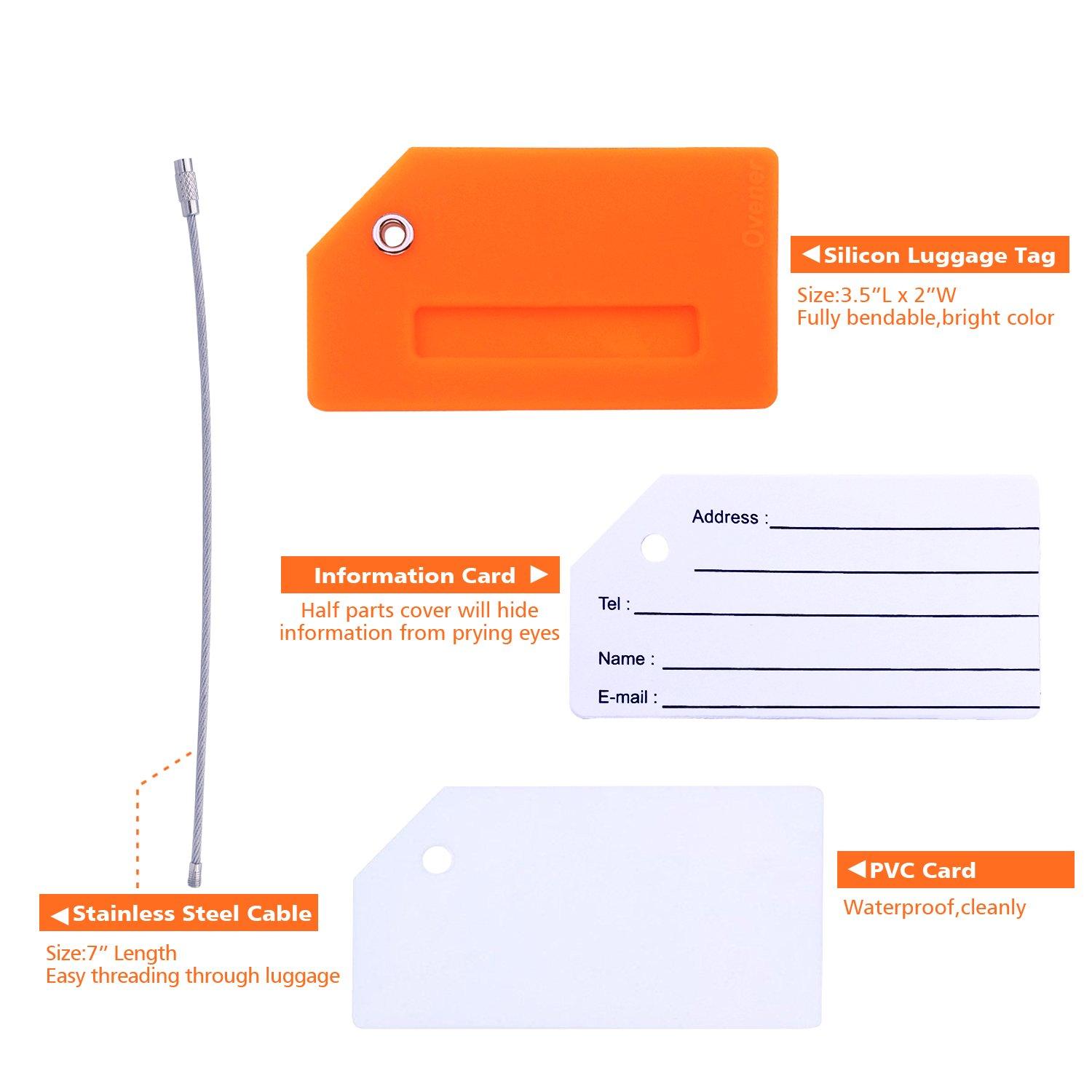 Silicone Luggage Tag with Name ID Card Perfect to Quickly Spot Luggage Suitcase - Image 2