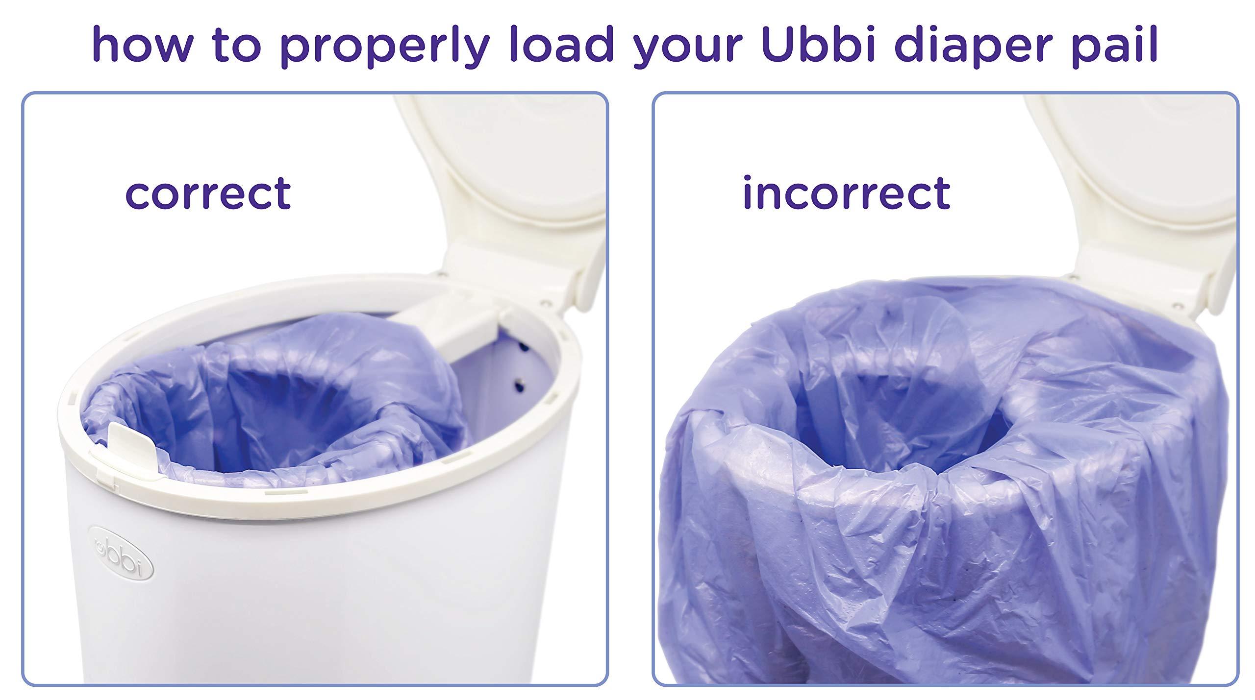 Ubbi Diaper Pail Plastic Bags, Disposable Baby Waste Bags, 3 Pack, 75 Count, 13-Gallon Bags - Image 3