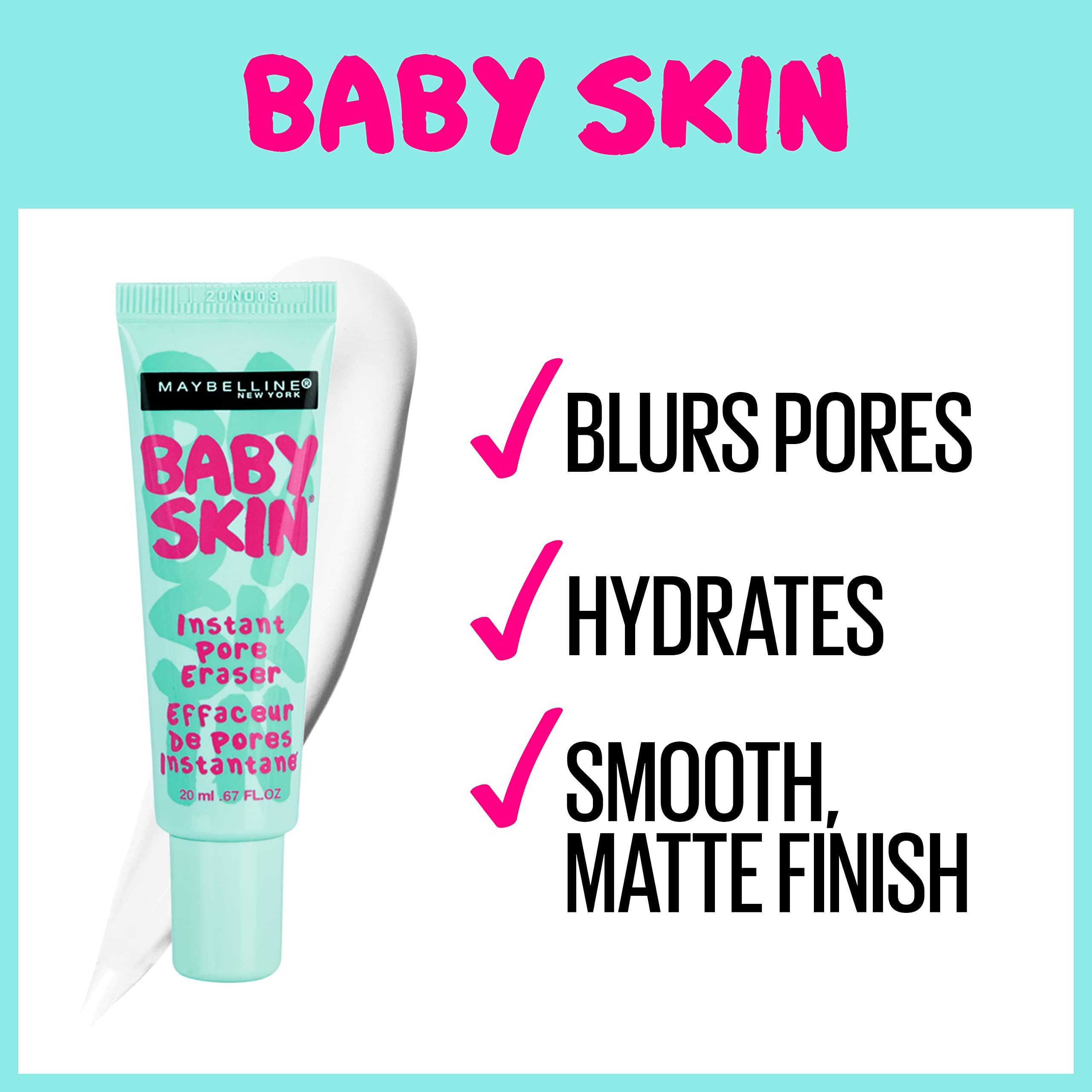 Maybelline Baby Skin Instant Pore Eraser Primer Makeup, Clear, 1 Count - Image 2