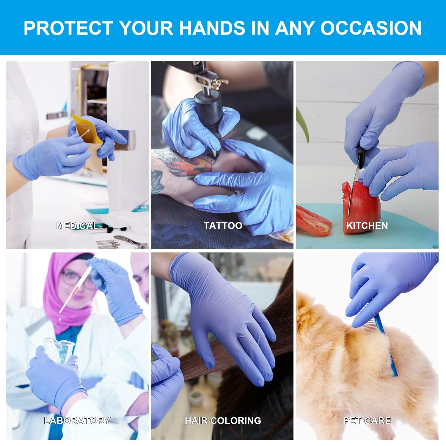 FINITEX Ice Blue Nitrile Exam Gloves - Powder-free, 1000 PCS Medical & Home Cleaning Gloves - Image 5