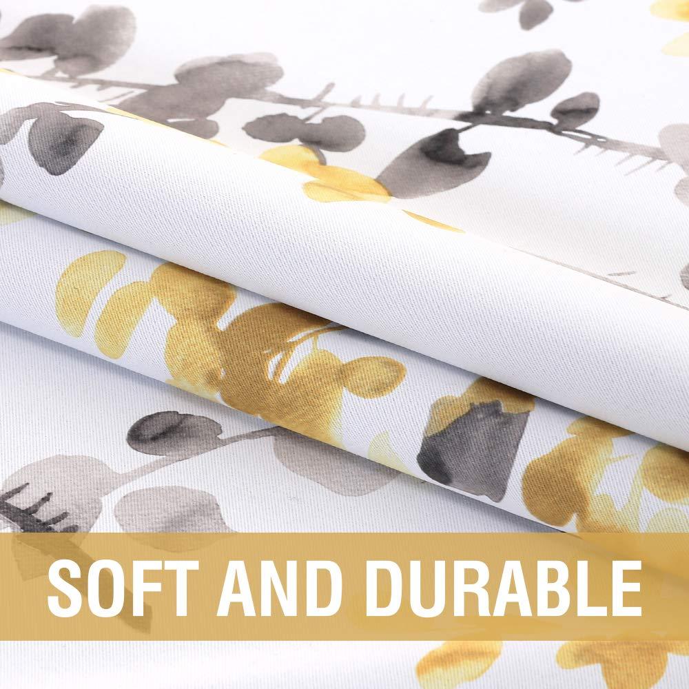 H.VERSAILTEX Curtains for Bedroom Room Darkening Curtains 84 Inch Length 2 Panels Set Thermal Insulated Drapes for Living Room Vintage Classical Floral Pattern Window Treatments, Grey and Yellow - Image 5