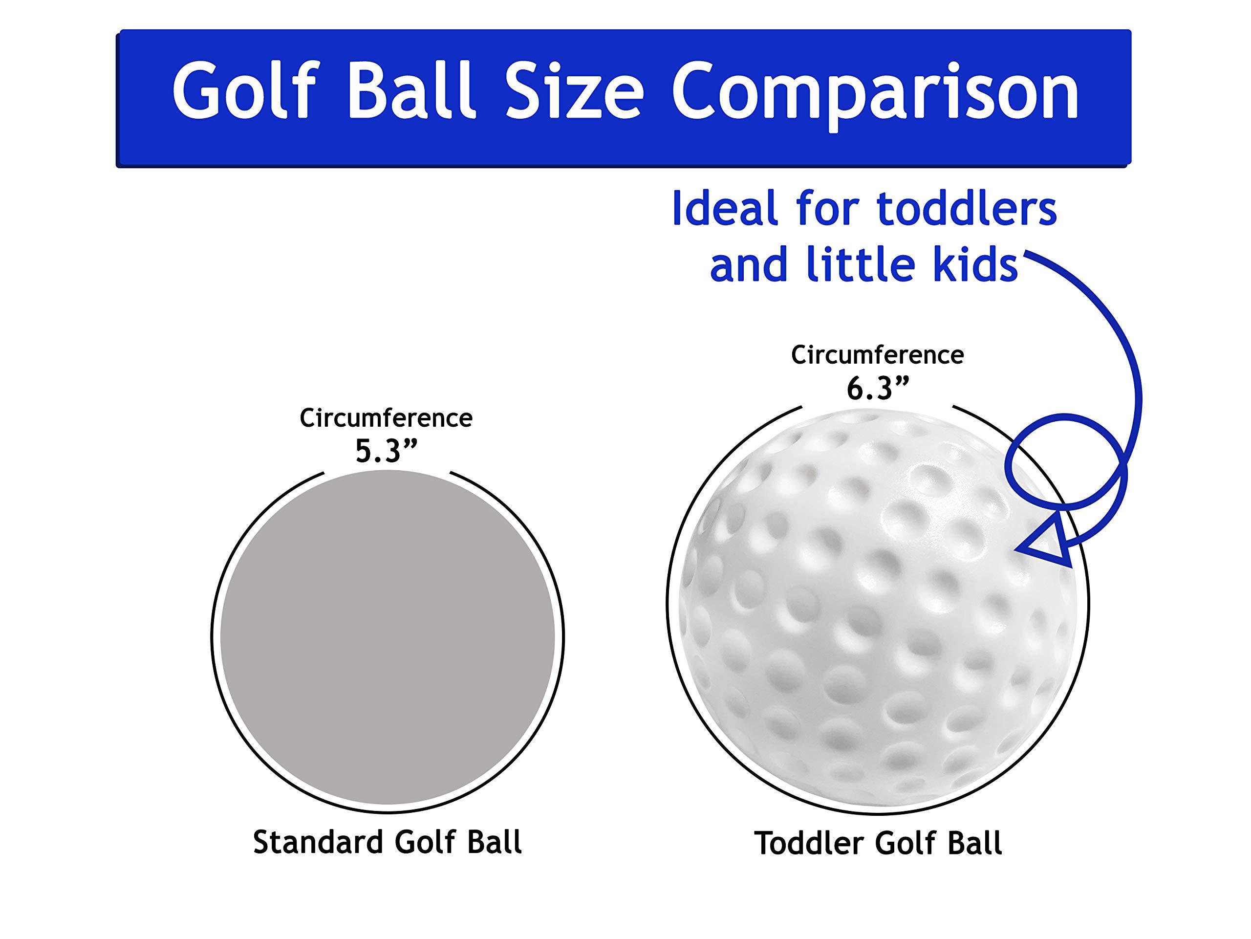 Botabee Kids Golf Set Toy - Toddler & Little Kids Replacement Golf Ball 2" - for Little Tikes Baby Golf Clubs - Pack of 6 - Oversized Ball Toy - Plastic Golf Balls for Beginners or Kids 3+ Years - Image 3