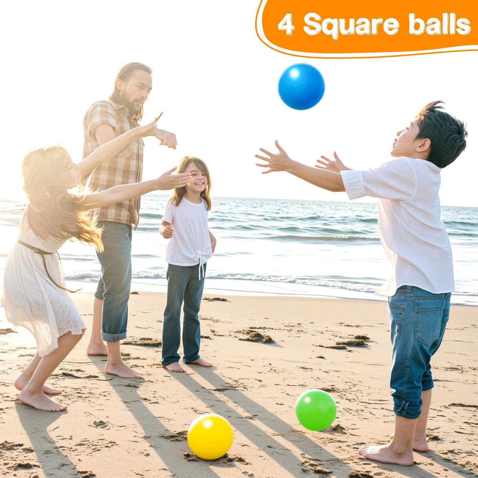AMOR PRESENT 8PCS Inflatable Playground Balls, 8.5Inch Bouncing Sensory Balls with Hand Air Pump, for Kids Birthday Parties - Image 4
