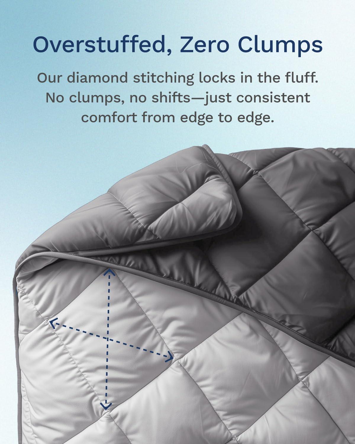ViscoSoft Queen/Short Queen Microfiber All Seasons Down Alternative Quilted Comforter - Cooling Breathable Premium Soft Reversible Microfiber Duvet Blanket - Image 5