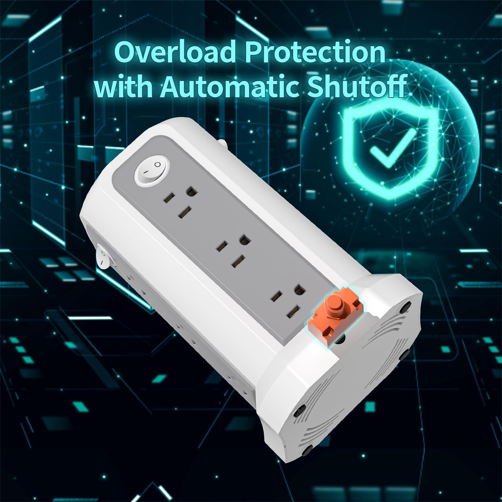 Surge Protector Power Strip Tower with USB C Port(PD18W),10FT Extension Cord with 12 AC Outlets 5 USB Charging Ports, PASSUS Power Tower Surge Protection for Home Office DormRoom - Image 4