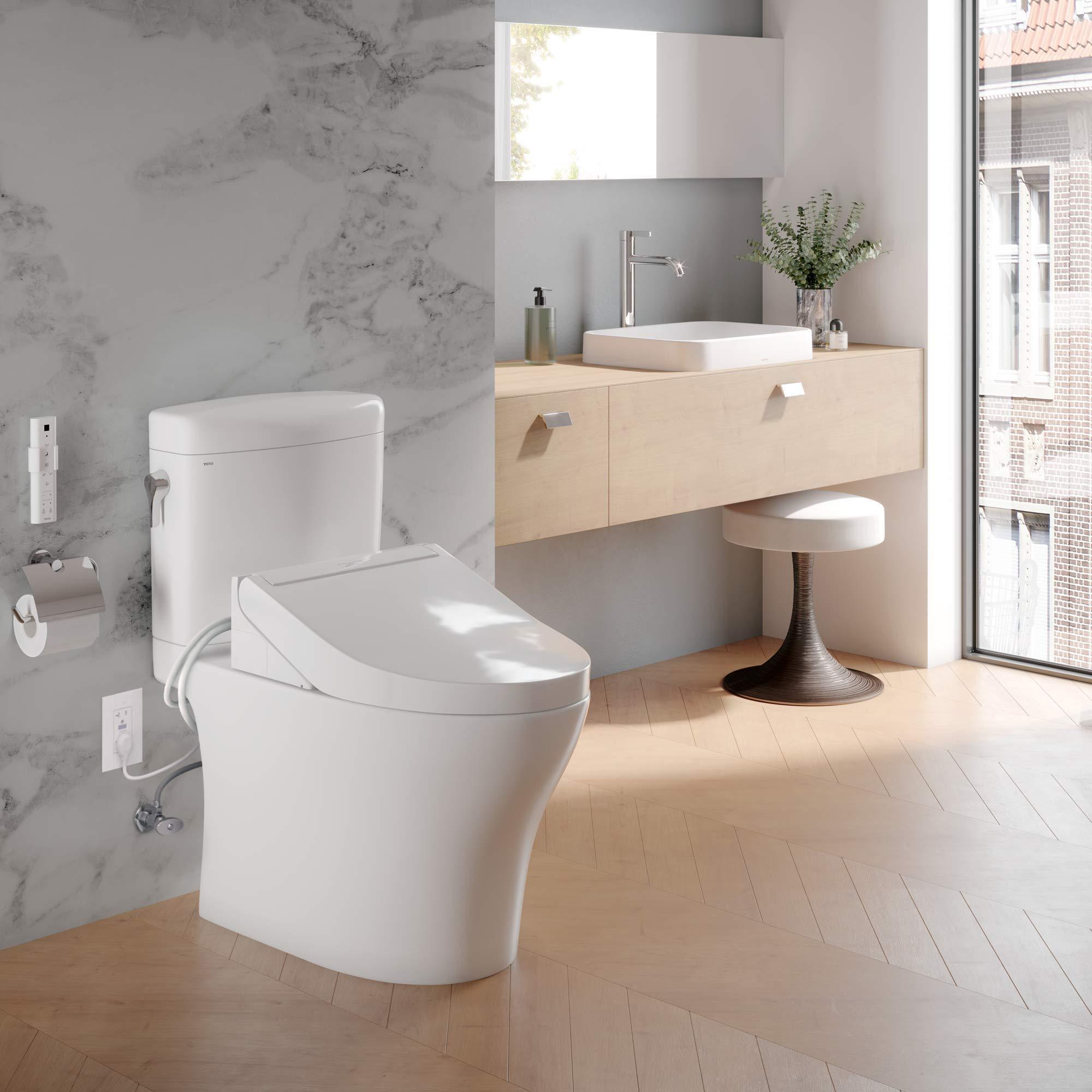 TOTO SW3084#01 WASHLET C5 Electronic Bidet Toilet Seat with PREMIST and EWATER+ Wand Cleaning, Elongated, Cotton White - Image 2