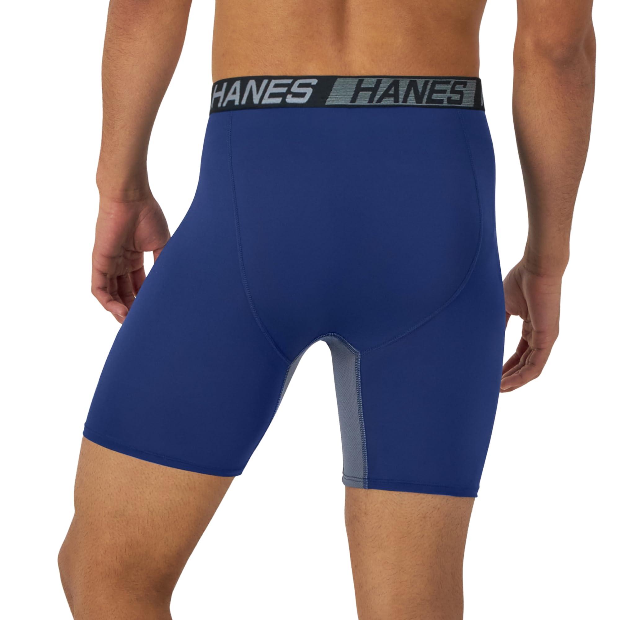 Hanes Men’s Total Support Pouch Boxer Briefs, X-Temp Cooling, Moisture-Wicking Underwear, Regular, Long-leg and Trunk, 3-Pack - Image 3