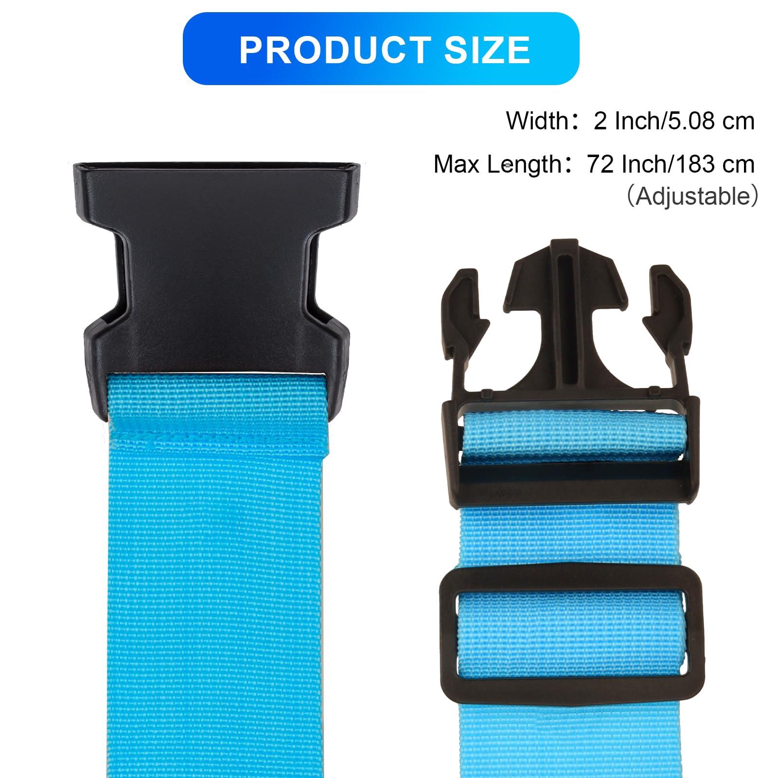 Collwait Luggage Straps for Suitcases TSA Approved, Travel Belt Suitcase Belt, Suitcase Straps TSA Approved, Luggage Belt Strap TSA Approved, Travel Straps for Luggage, Luggage Band Bag Straps 4 Pack - Image 4