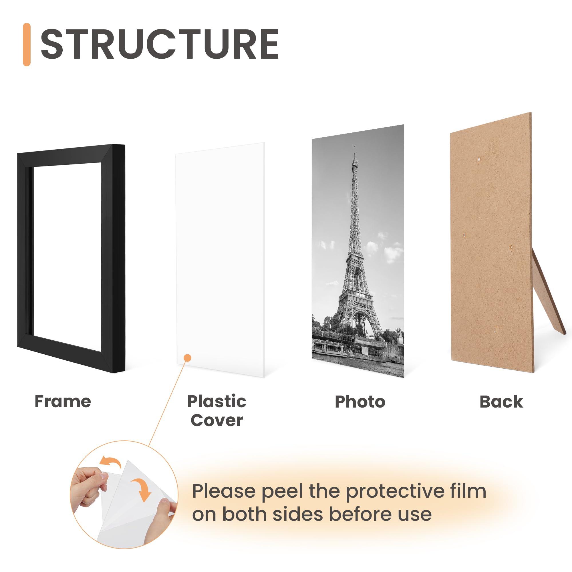 upsimples 10 Pack Picture Frames Collage Wall Decor for Mounting or Tabletop Display, Photo Gallery Frame Set for Family, Multi Sizes Including 8x10, 5x7, 4x6, Black - Image 7