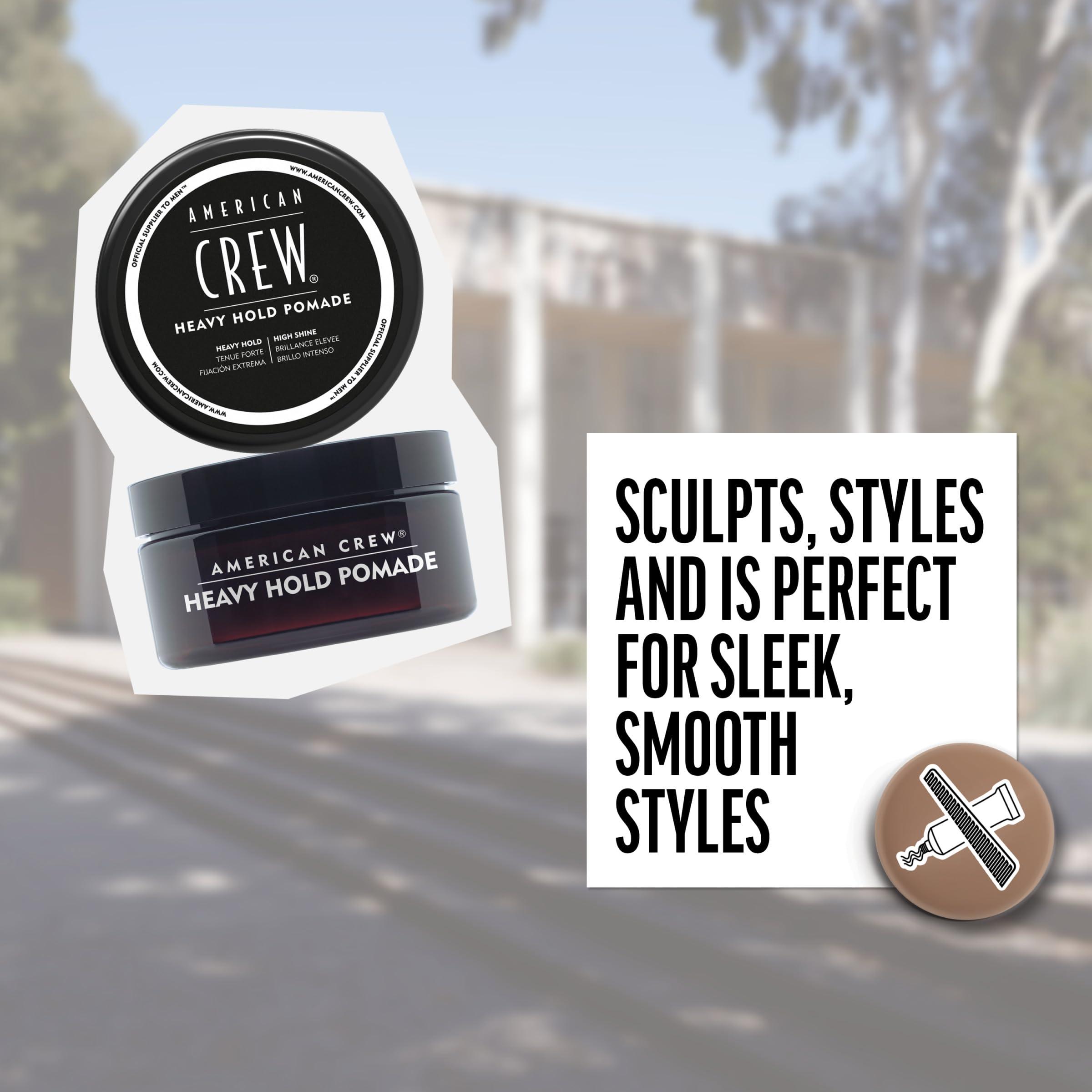 American Crew Men's Hair Pomade, Like Styling Gel with Heavy Hold & High Shine, 3 oz - Image 4