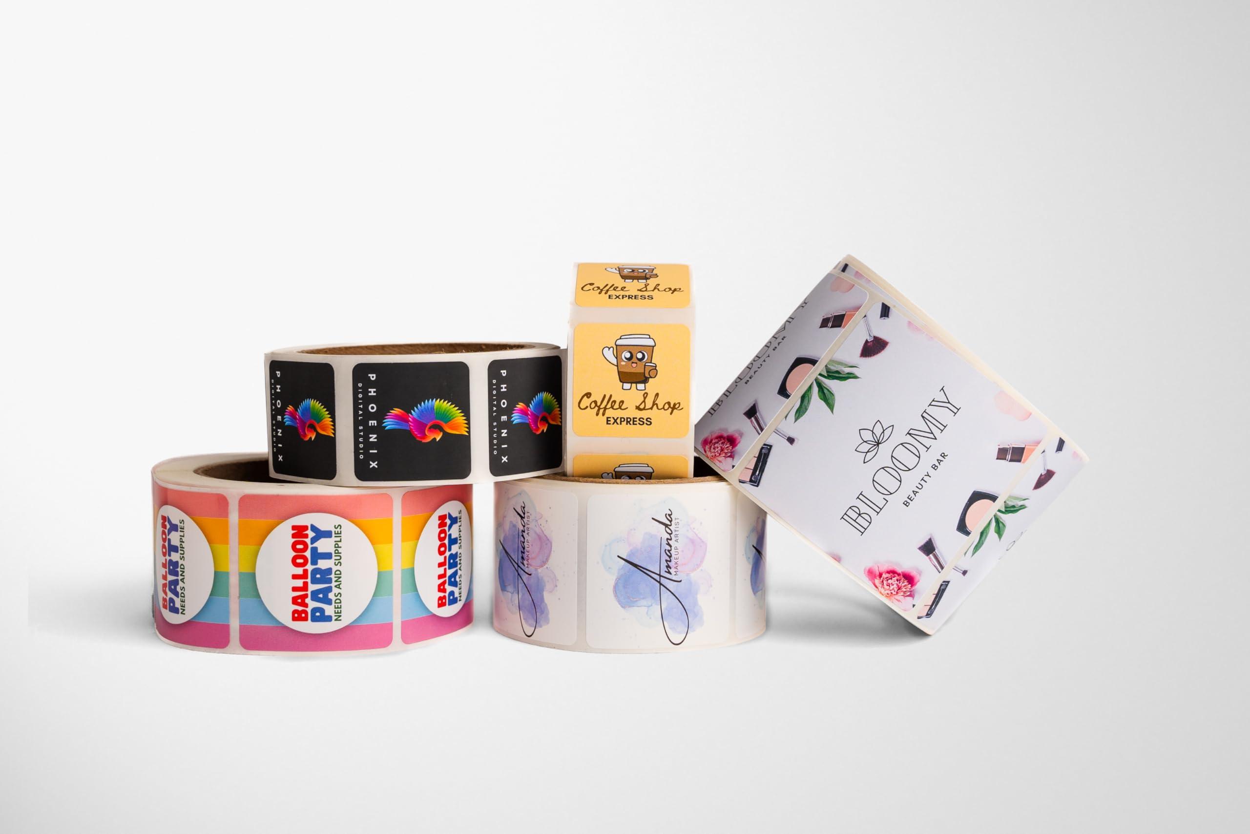 Build Your Own Stickers - Any Design + Logo - Personalize Business - 50+ Roll - Multi Shapes, Sizes, Backgrounds, Text - Gloss/Matte Labels (2 inch Circle) - Image 3