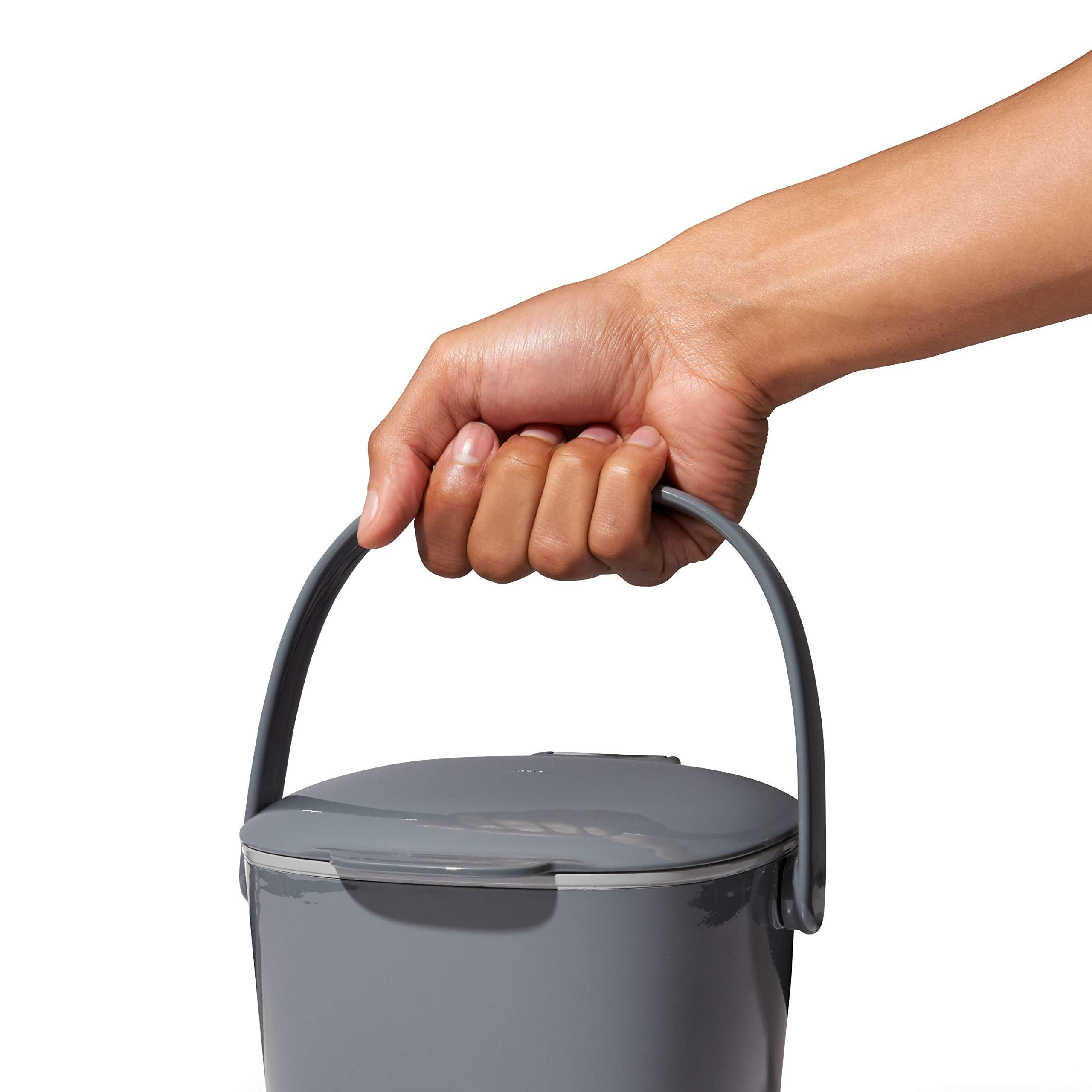 OXO Good Grips Easy-Clean Compost Bin, Charcoal - 0.75 GAL - Image 8