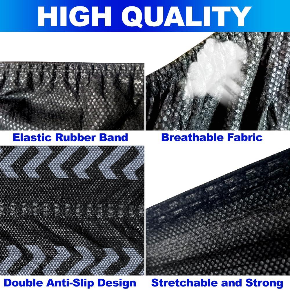Enhanzy Extra Thick Shoe Covers Disposable Non Slip XL 100 Pack(50 Pairs) Eco-Friendly Boot Covers Large Size Disposable Shoe Covers for Indoors Reusable & Durable Fits Most Men/Women Shoes & Booties - Image 2