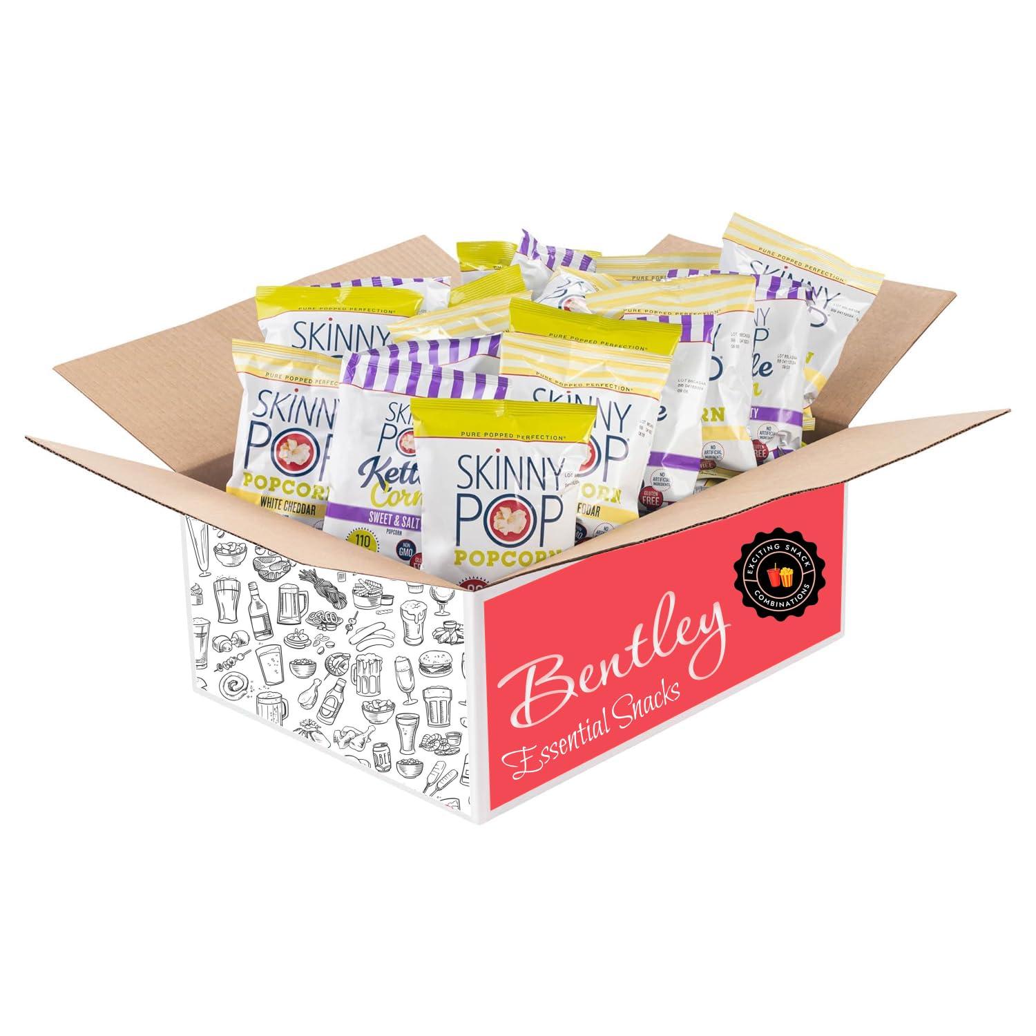 Bulk Popcorn, Skinny Pop Popcorn Individual Bags Variety Pack - Skinny Pop, 30 Packs of 3 Flavors| Bentley Assortment - Image 4