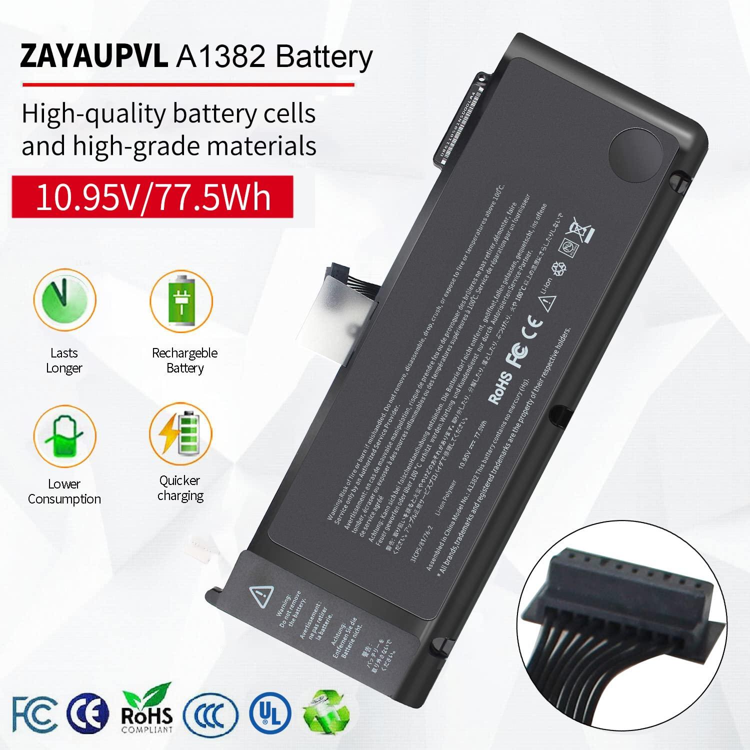ZAYAUPVL A1382 A1286 Battery for MacBook Pro 15 inch (only for Early 2011 Late 2011 Mid 2012) MC721LL/A MC723LL/A MD035LL/A MD318LL/A MD322LL/A MD103LL/A MD104LL/A - 12 Months Warranty - Image 4