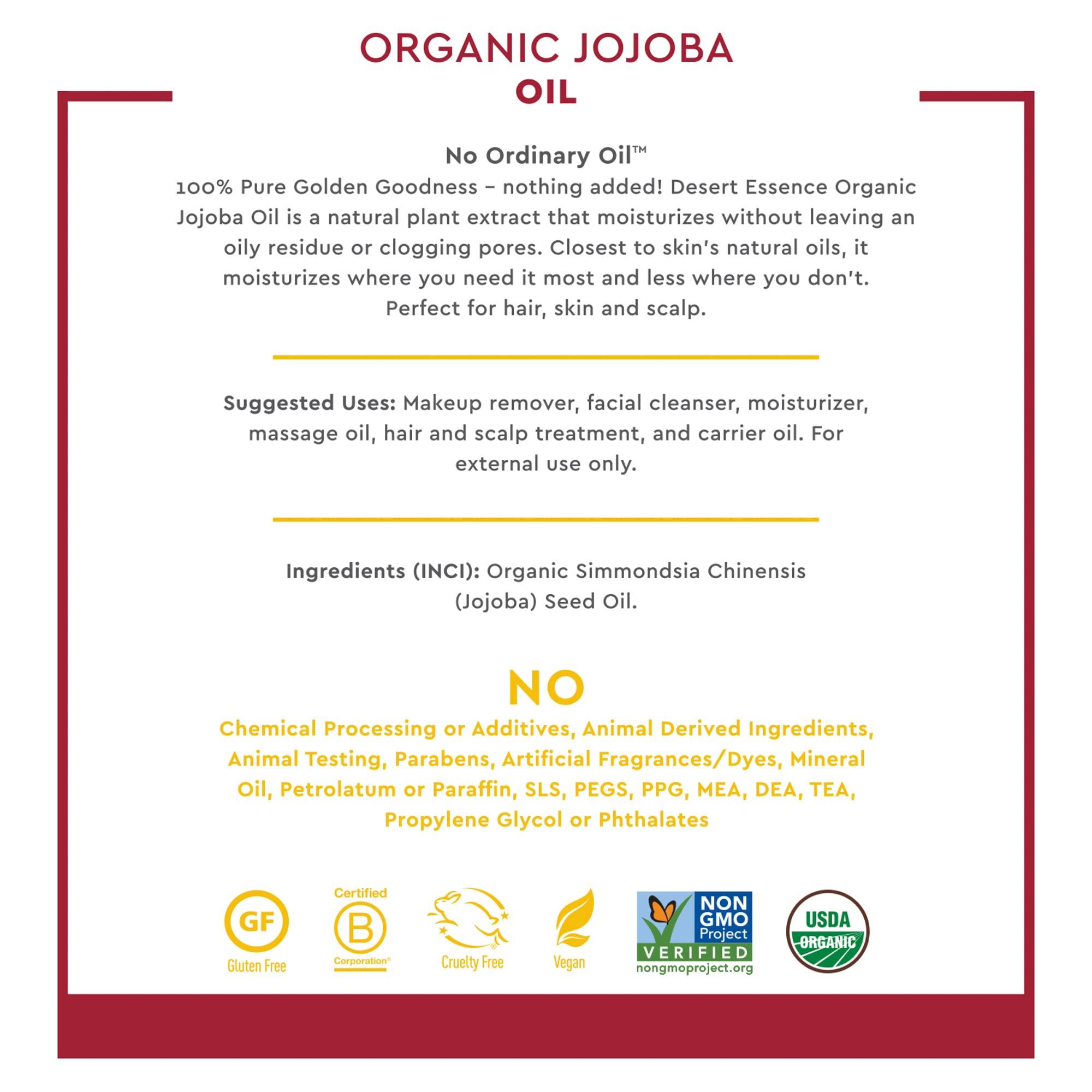 Desert Essence Organic Jojoba Oil -- 4 fl oz (Pack of 2) - Image 5