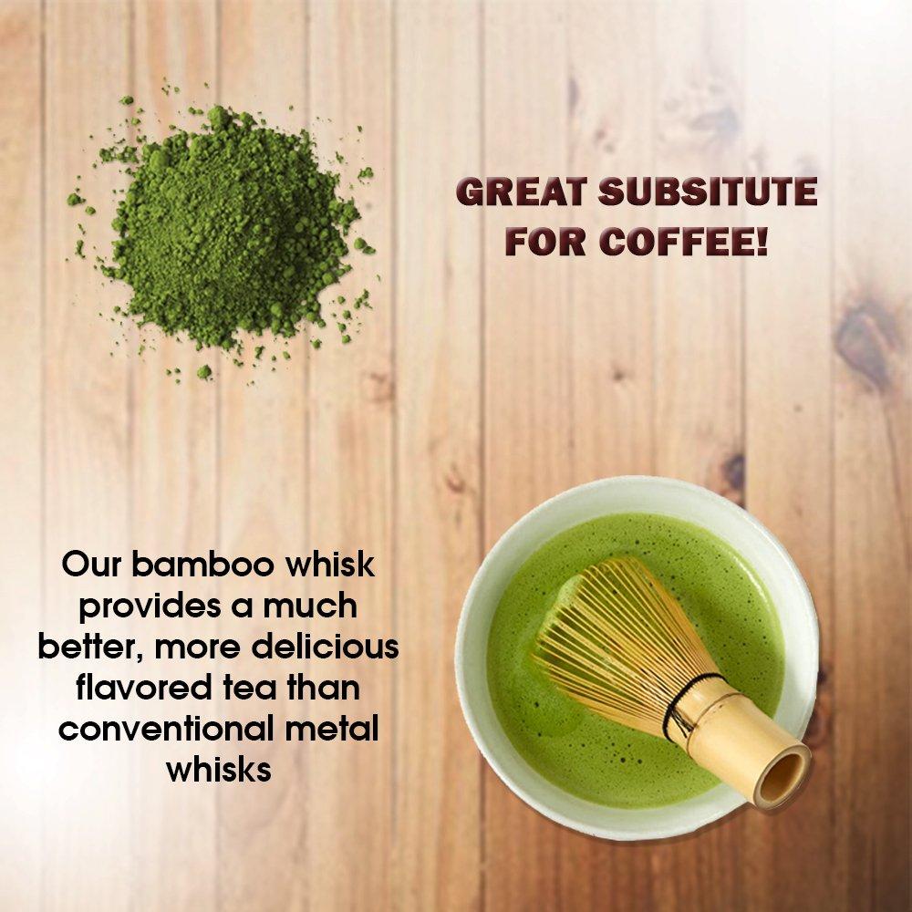 BambooWorx Matcha Whisk Set - (Chasen), Traditional Scoop (Chashaku), Tea Spoon. The Perfect Sets to Prepare a Traditional Cup of Japanese Tea, Handmade from 100% Natural Bamboo - Image 7