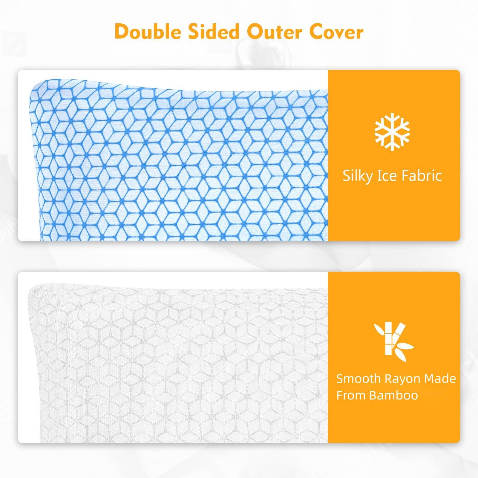 Love Attitude Shredded Memory Foam Pillows King Size Set of 2, Cooling Pillow Firm and Soft Adjustable for Side Back Stomach Sleepers - Image 3