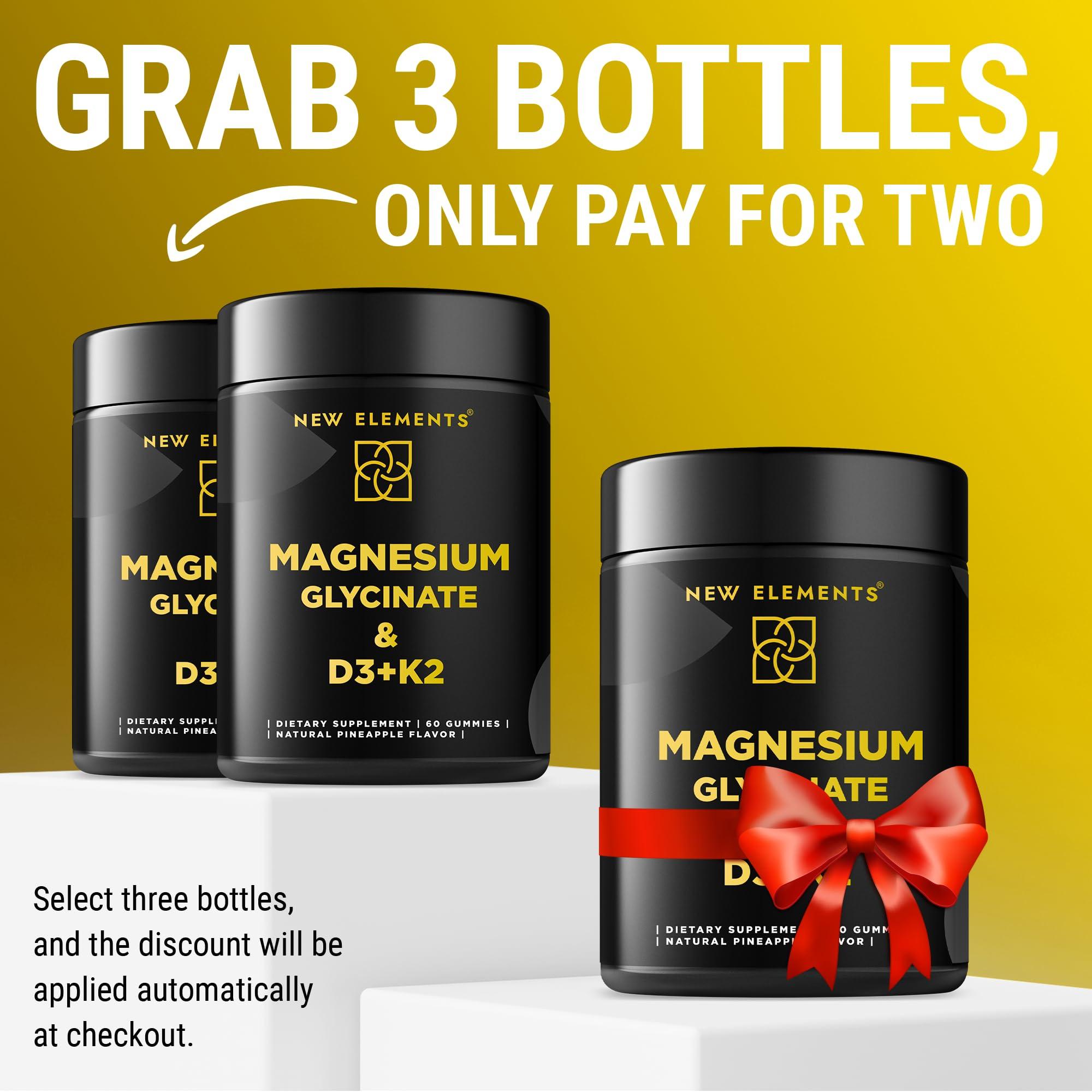 Calm Magnesium Glycinate Gummies 500mg with High-Potency Vitamin D3 10000iu & Vitamin K2 100mcg | Stress Relief, Relaxation & Bone Support for Adults | Vegan, Non-GMO, Gluten-Free, Pineapple Flavor - Image 2