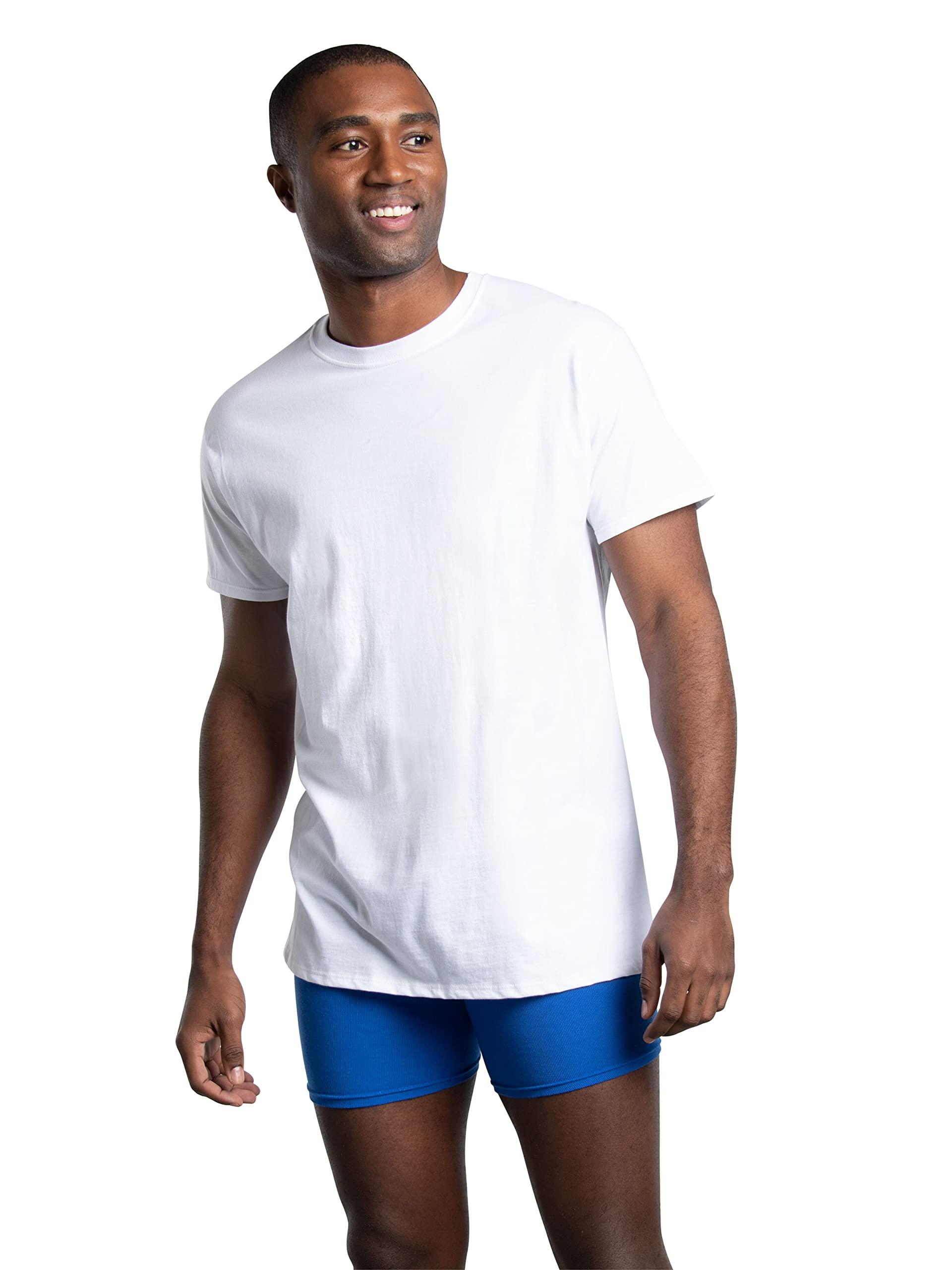 Fruit of the Loom Men's Crew Tee Undershirts, Moisture Wicking & Tag Free, Also Available in Big & Tall - Image 2