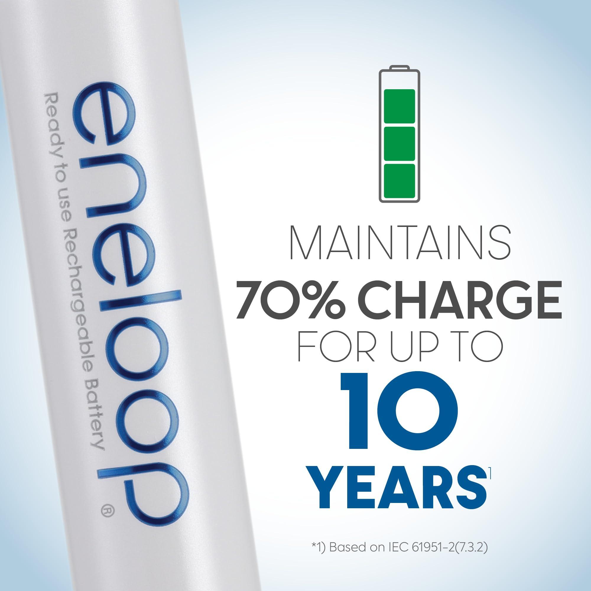 Eneloop Panasonic BK-3MCCA4BA AA 2100 Cycle Ni-MH Pre-Charged Rechargeable Batteries, 4-Battery Pack - Image 5
