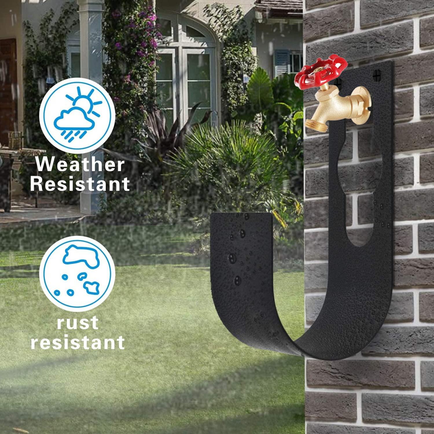SupKing Hose Holder Wall Mount,Heavy Duty Garden Hose Hanger Reel Metal Hose Hooks Fit to100ft Expandable Watering Hose Storage - Image 7