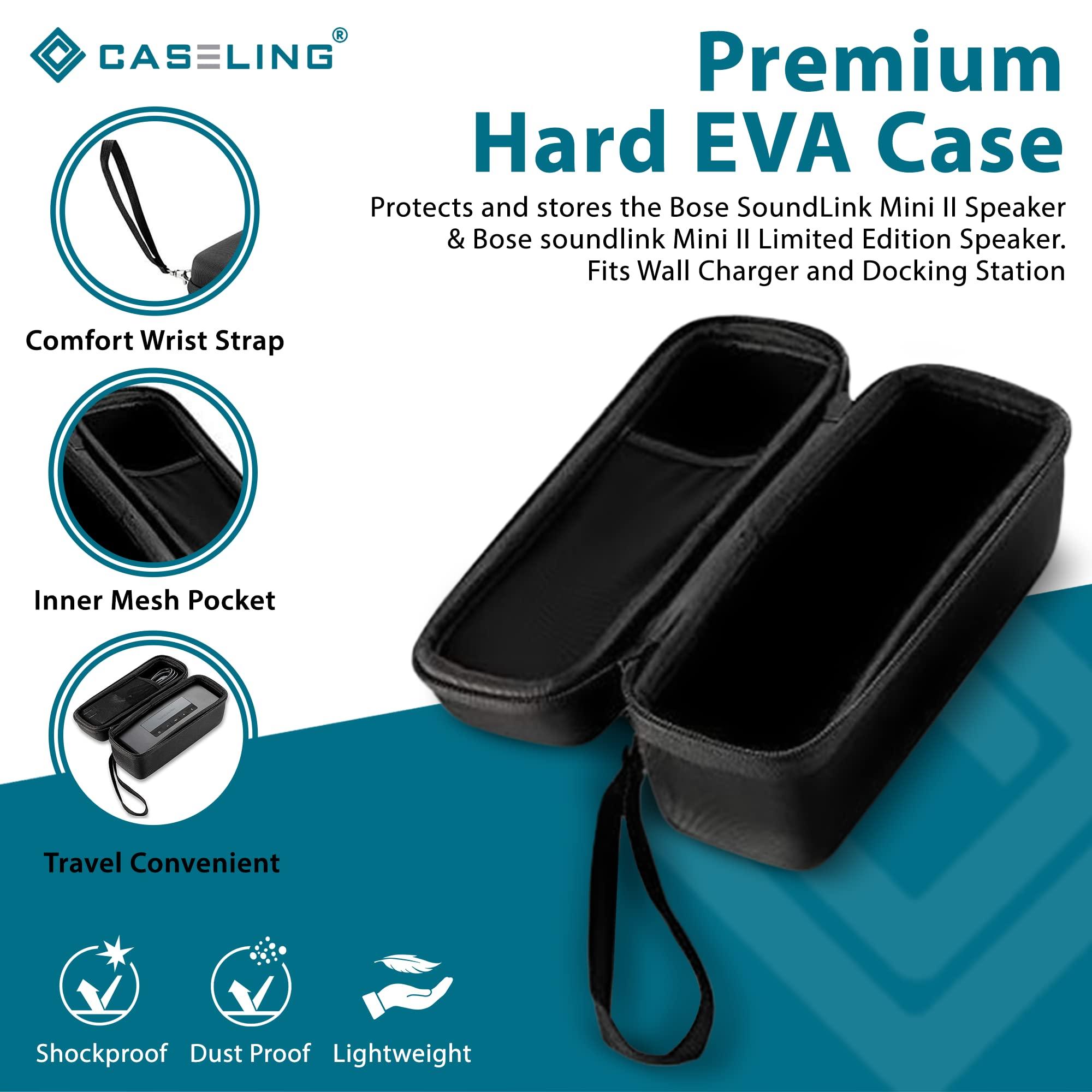 Caseling Hard Case Fits Bose soundlink Mini II (1 and 2 Gen) and JBL Flip Portable Wireless Speaker & Charger/Cable Accessories - Fits with The Bose Silicone Soft Cover - Storage Carrying Travel Bag - Image 4
