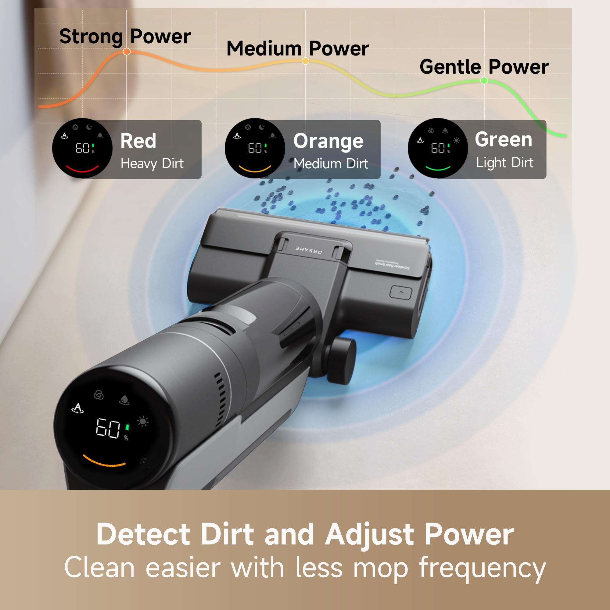 DREAME H12S Wet Dry Vacuum Cleaner, Cordless Vacuum Mop All in One for Hard Floors, Edge Cleaning with Dirt Detection, Hot Air Drying, Smart Floor Cleaner Great for Sticky Messes on Multi-Surfaces - Image 2